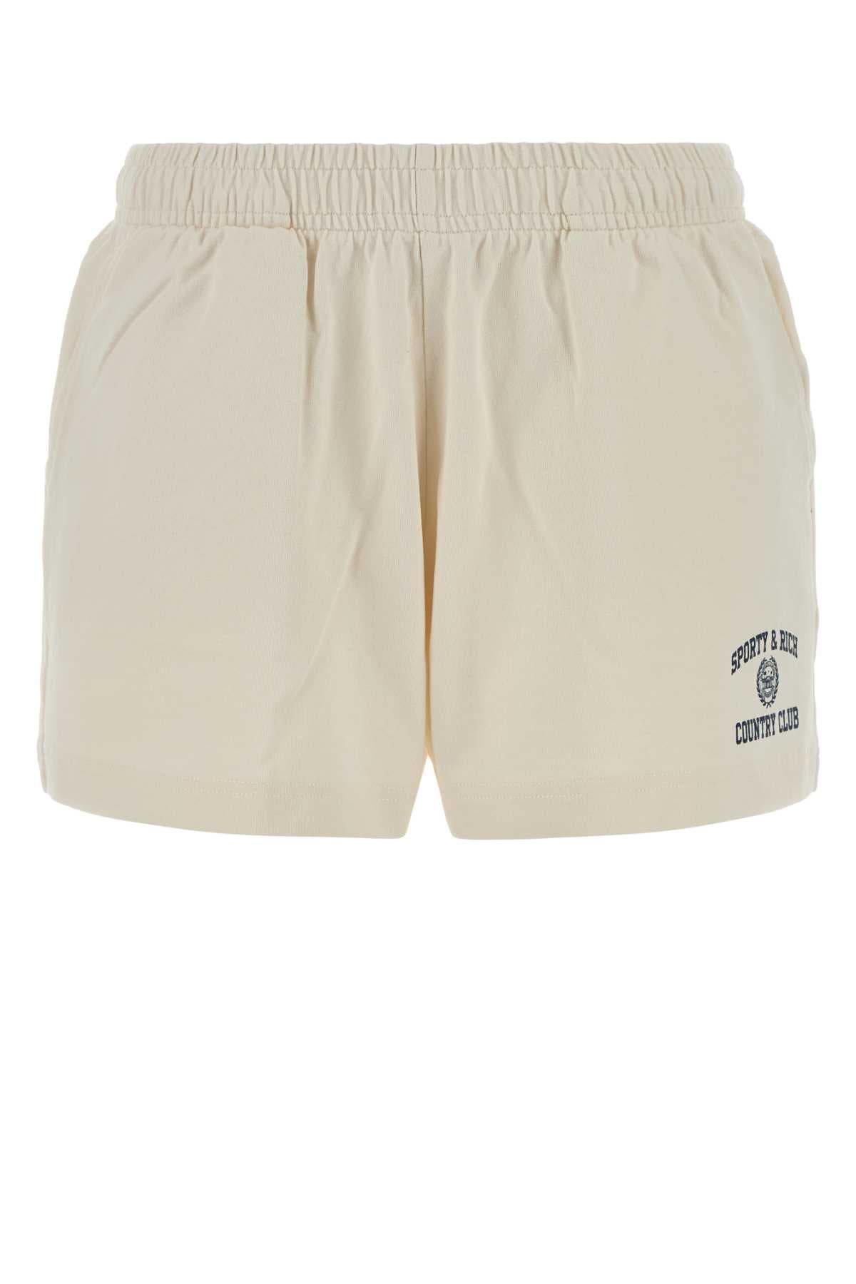 Ivory cotton shorts