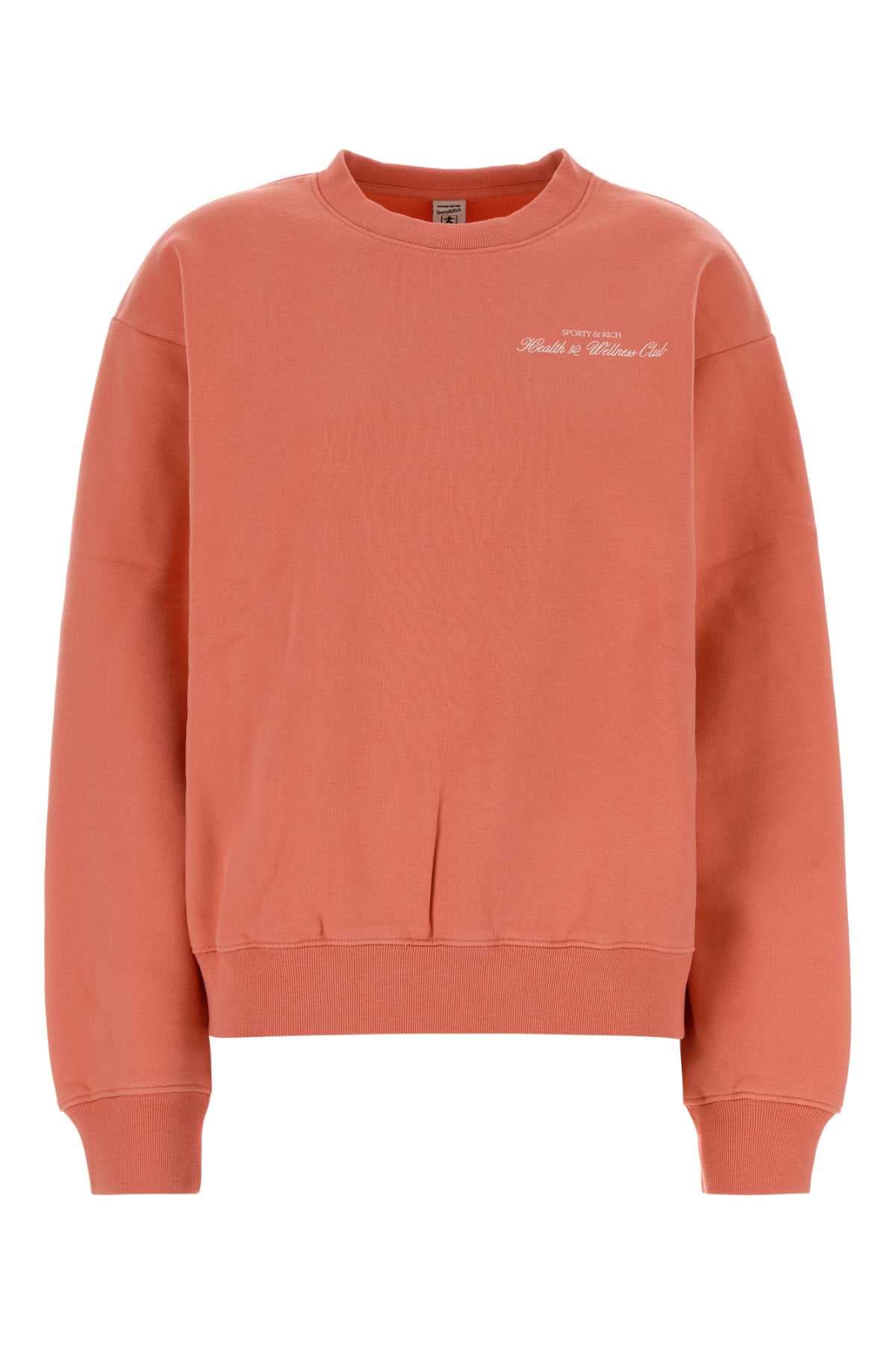 Salmon cotton sweatshirt