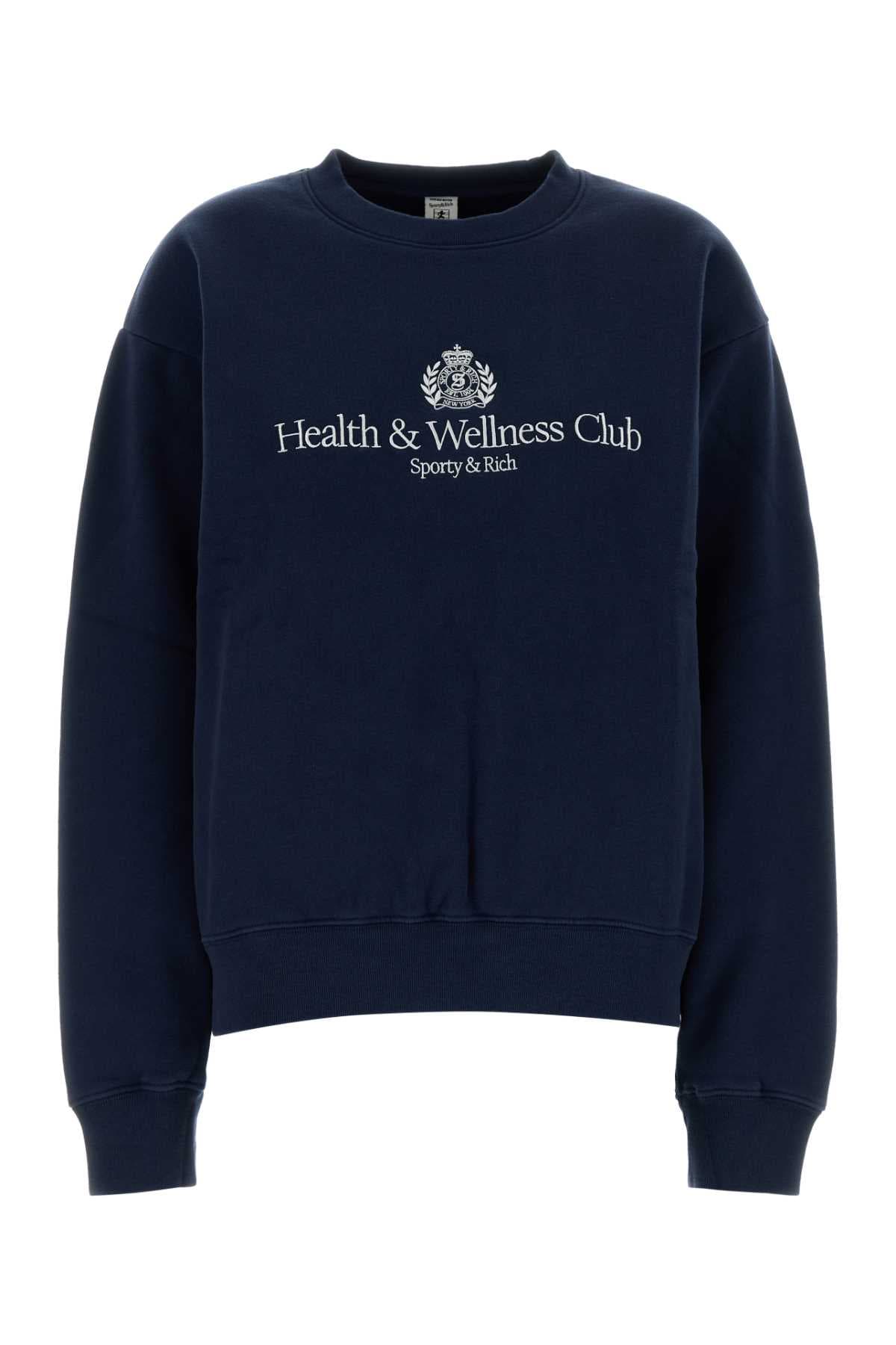 Navy blue cotton sweatshirt