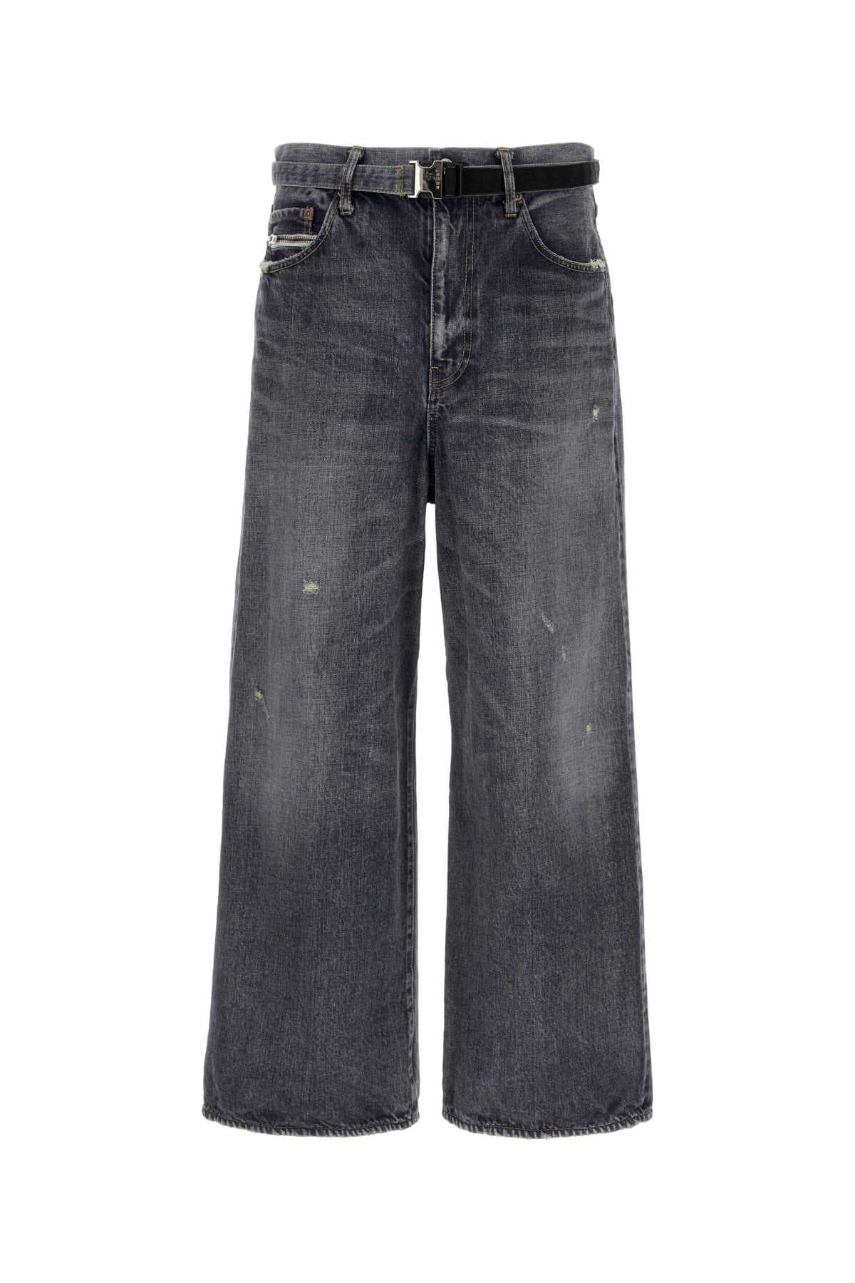 Black denim jeans