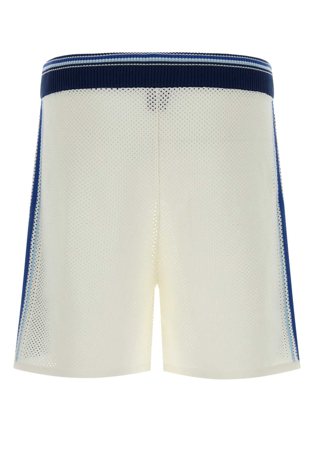 White mesh bermuda shorts - мініатюра 2