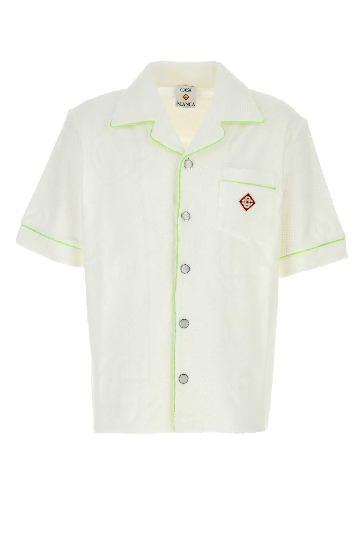 White cotton blend shirt
