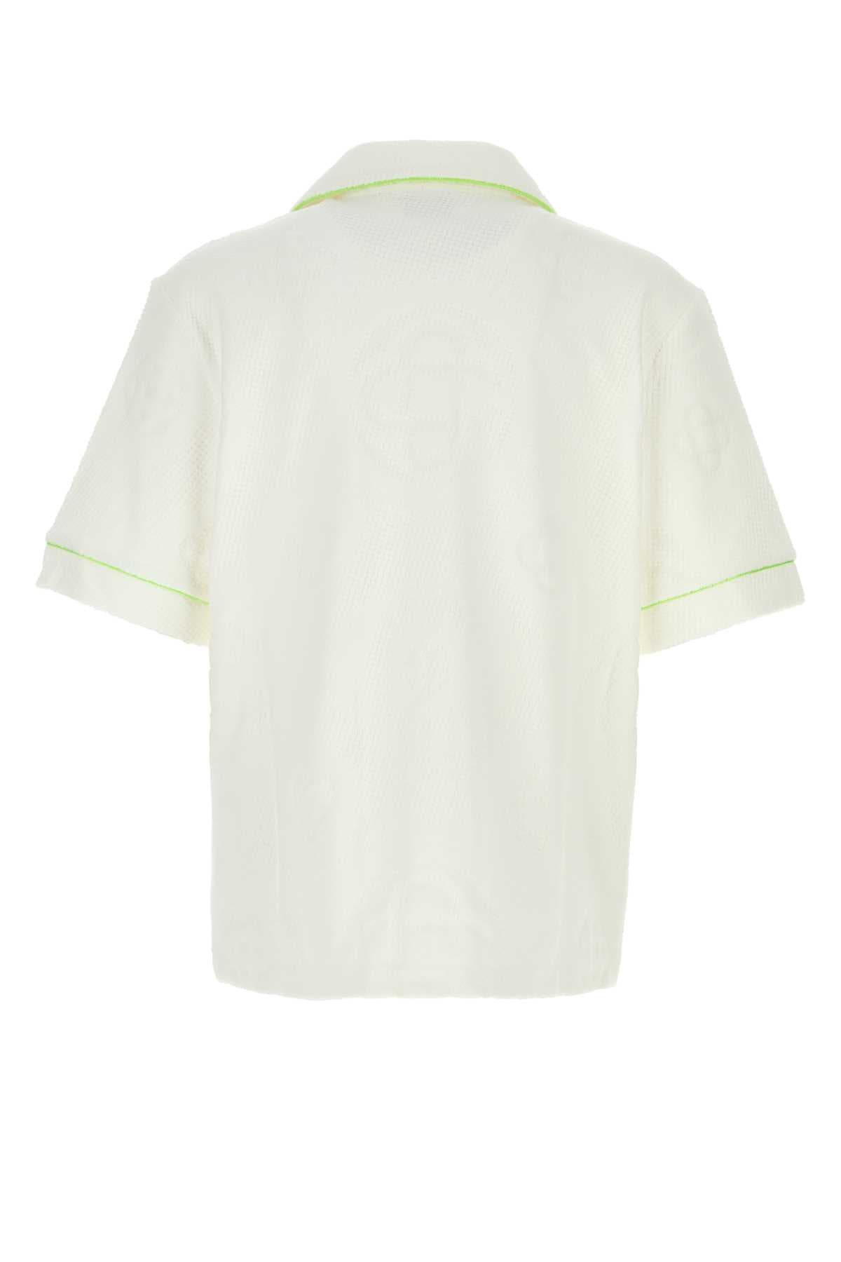 White cotton blend shirt - мініатюра 2