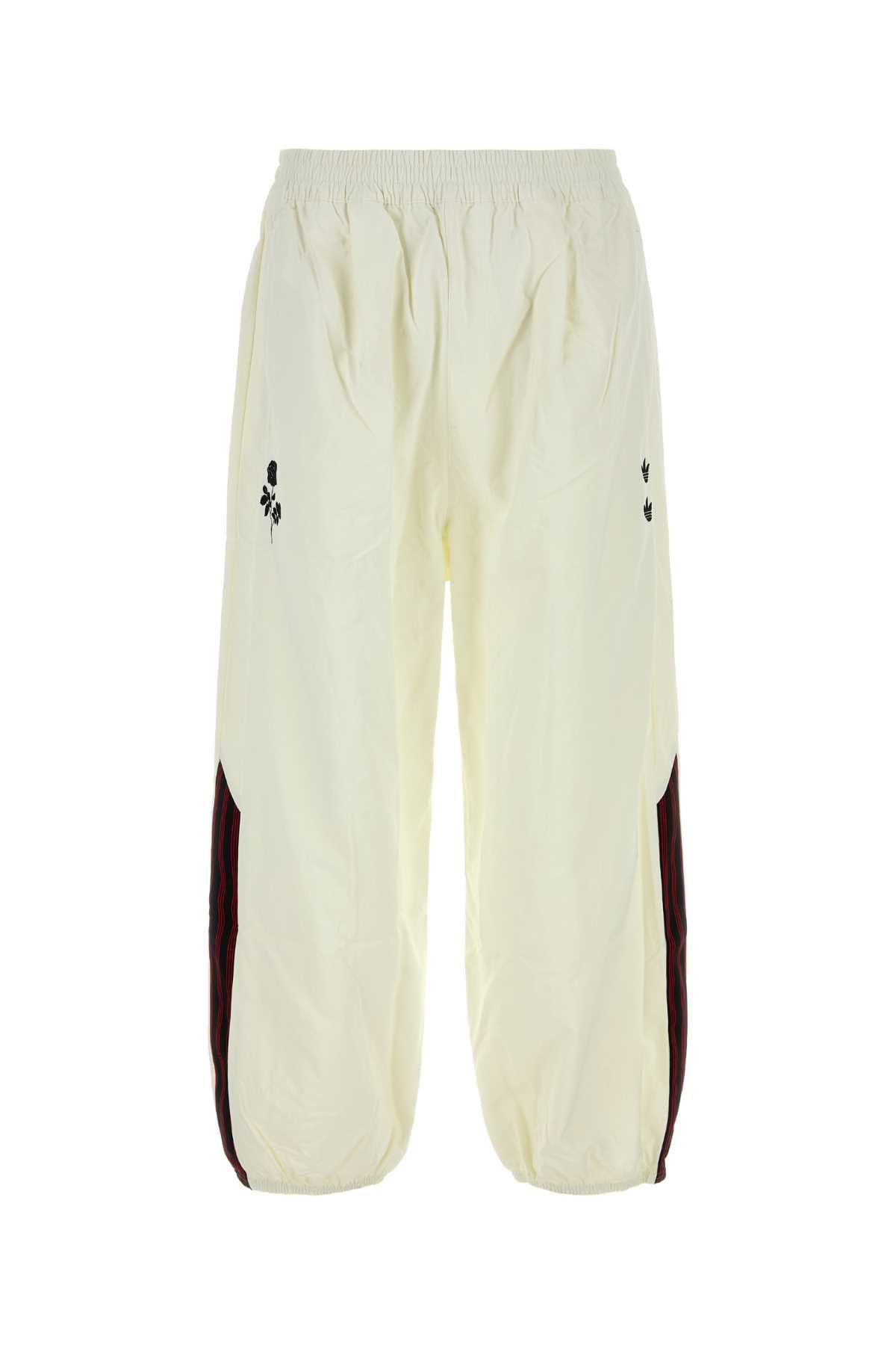 White nylon Adidas by Willy Chavarria joggers