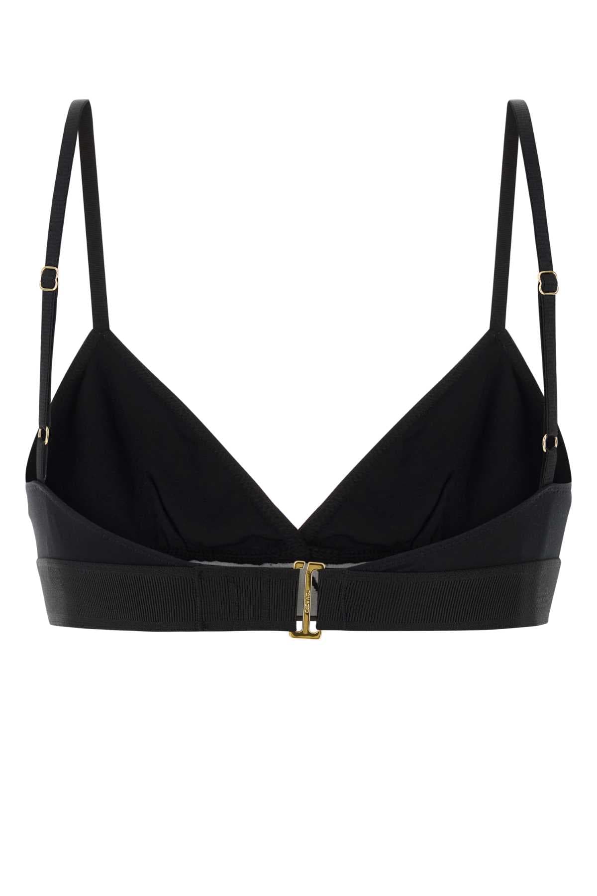 Black stretch modal bra - мініатюра 2