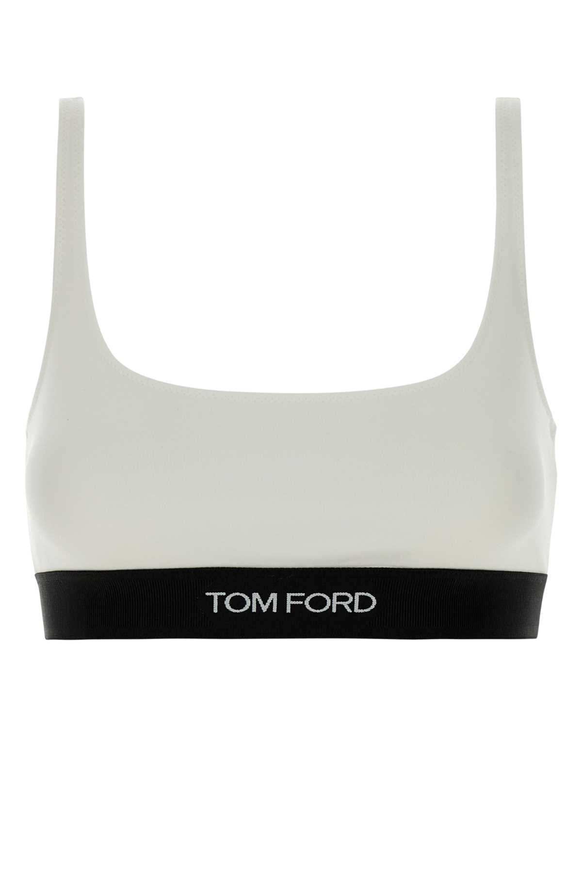 White stretch modal bra