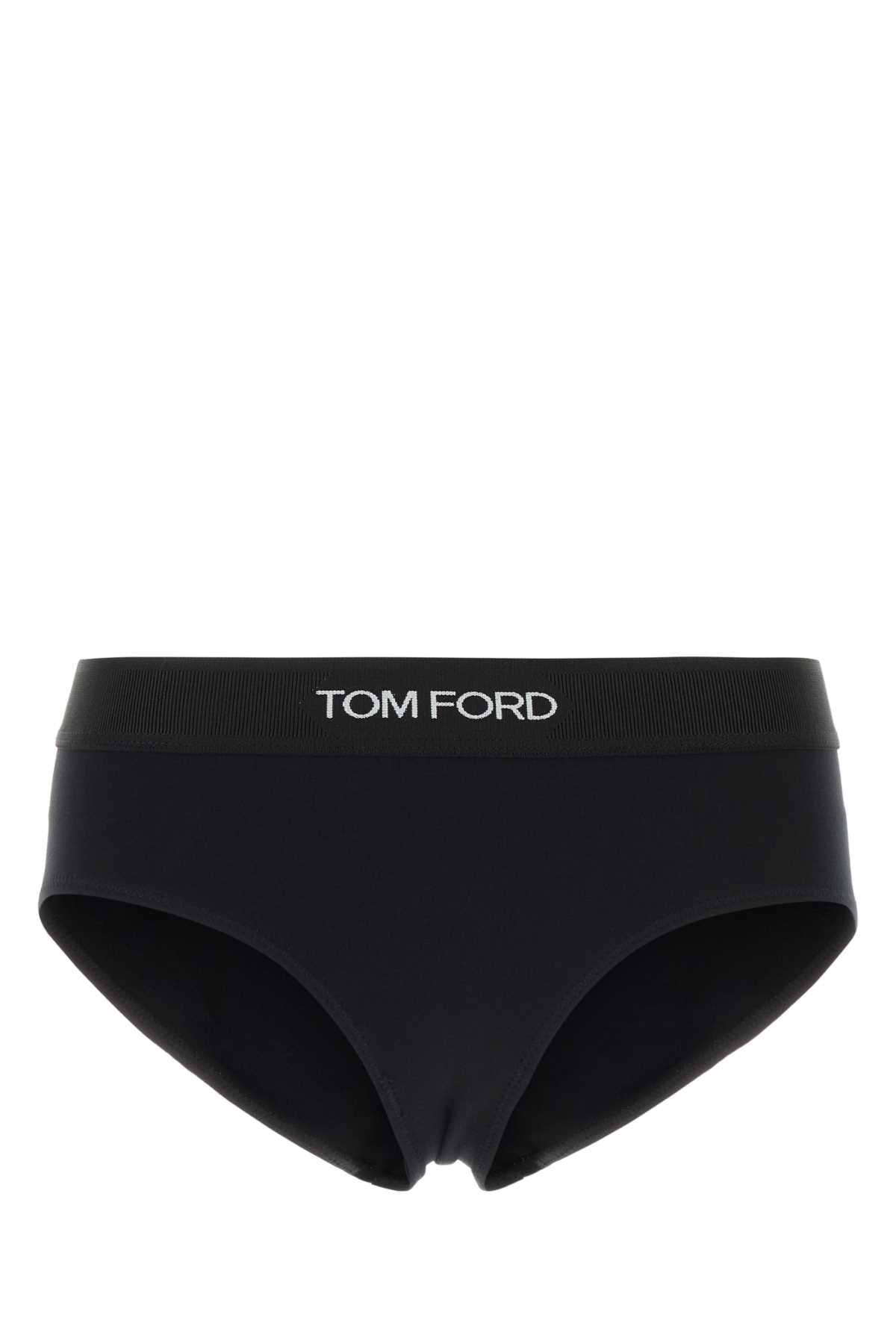 Black stretch modal brief