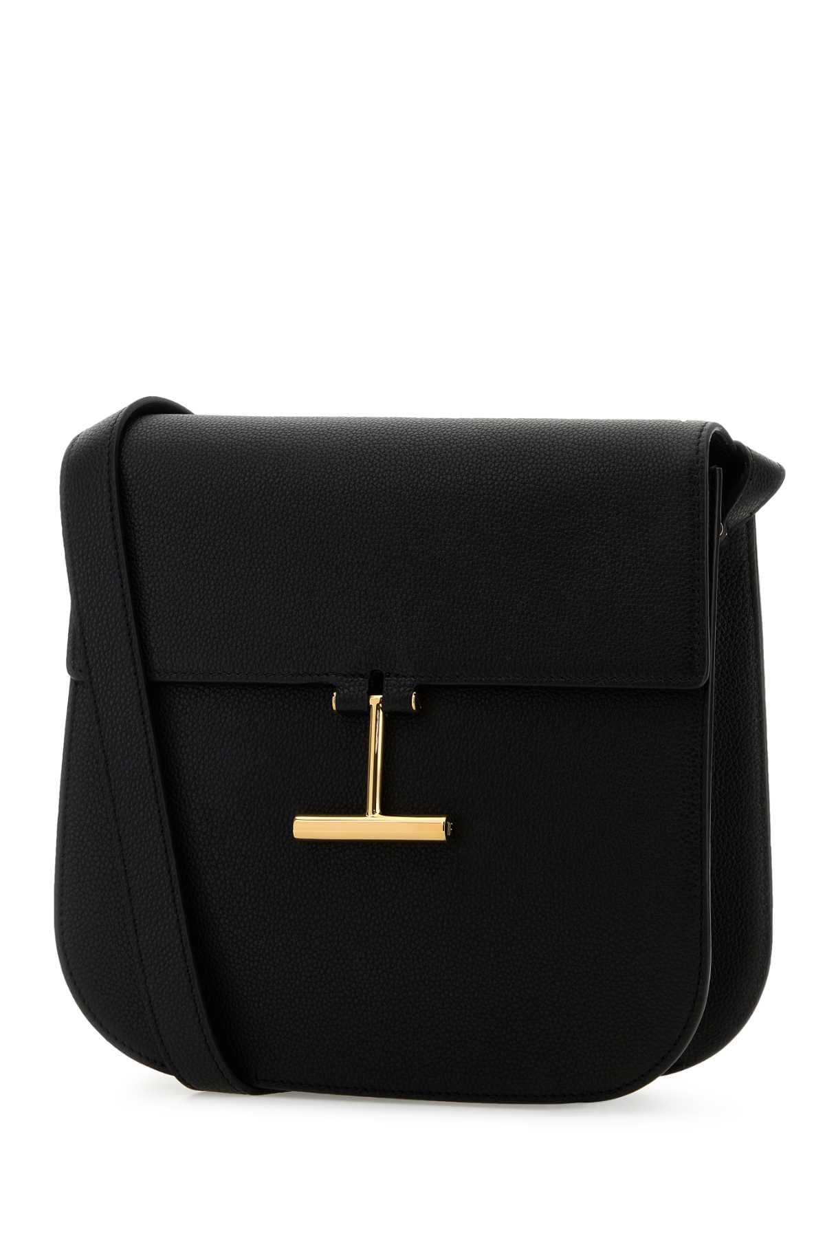 Black leather crossbody bag - мініатюра 2