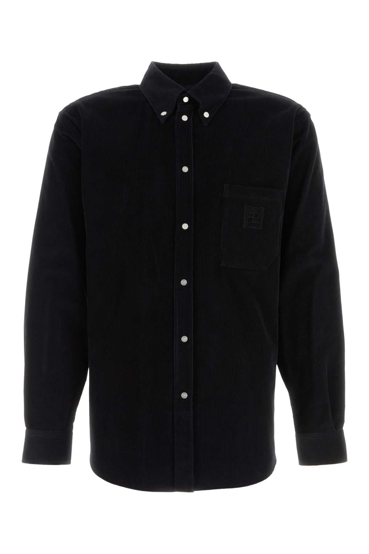 Black corduroy shirt
