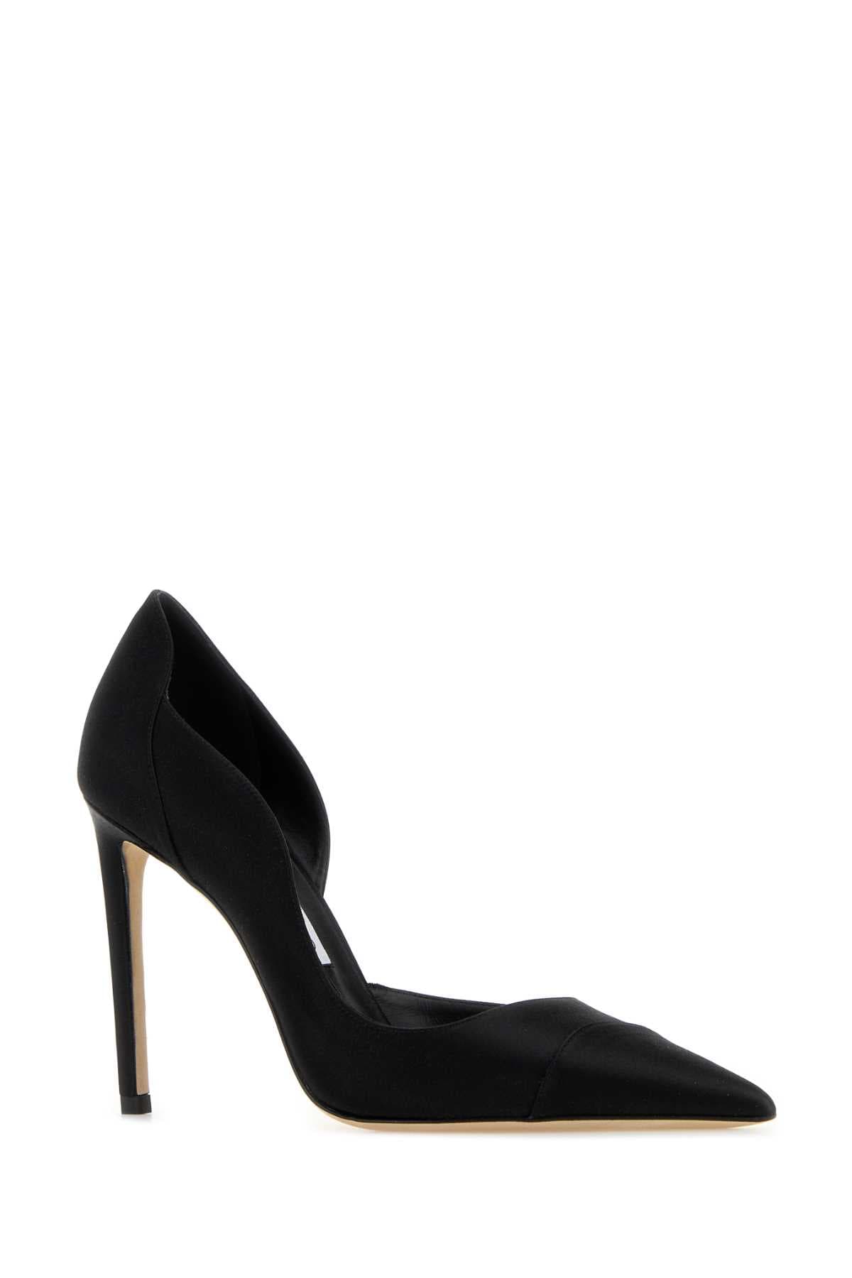 Black satin Brigitte 100 pumps - мініатюра 2
