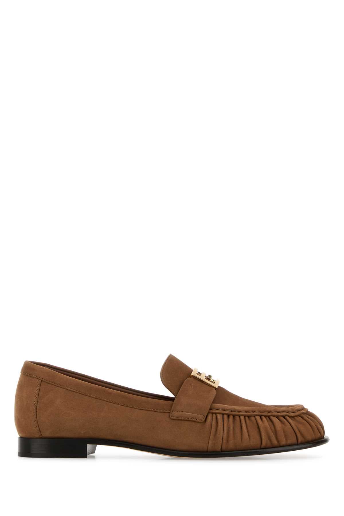 Biscuit suede loafers