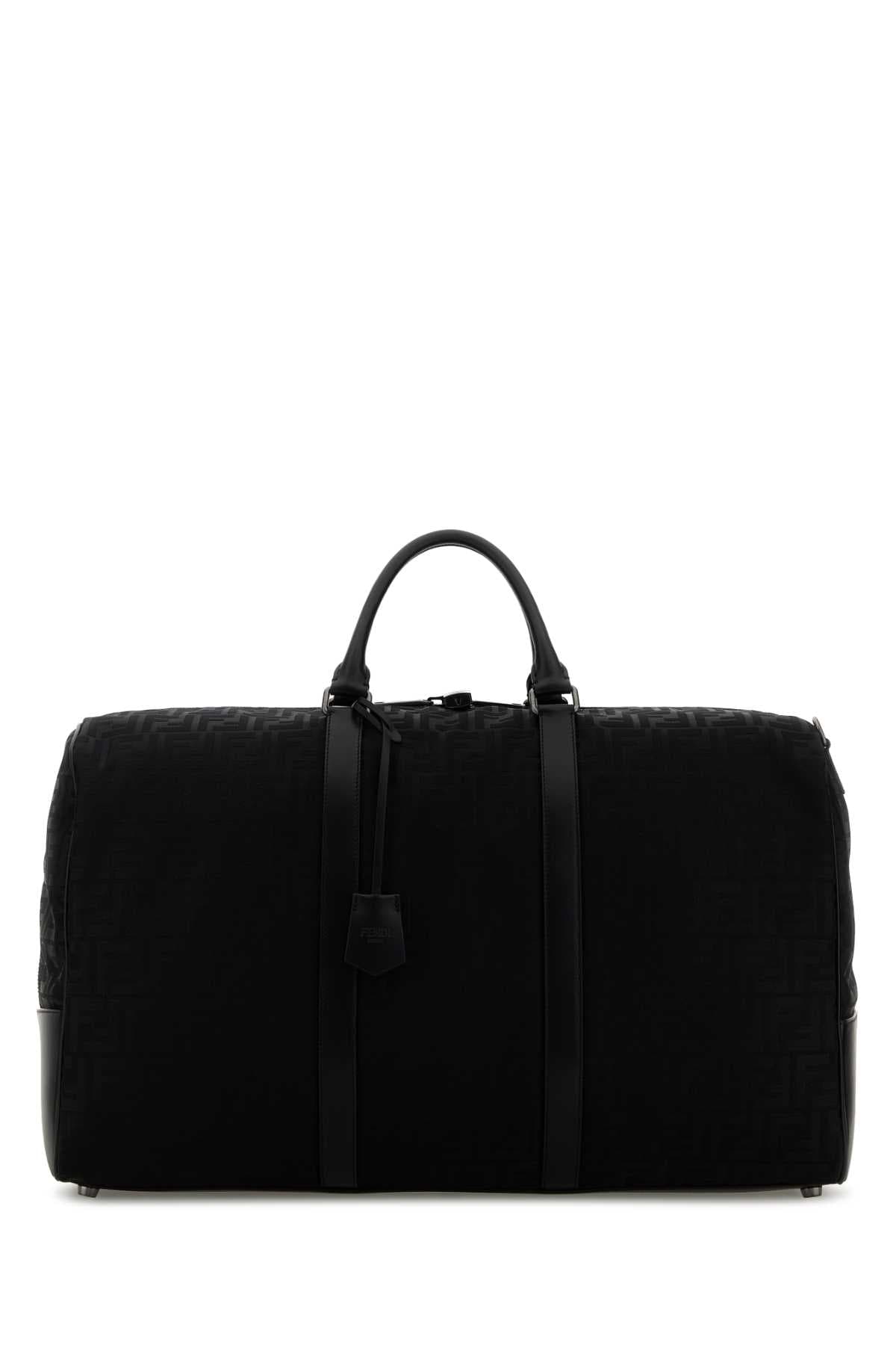 Black fabric large FF travel bag