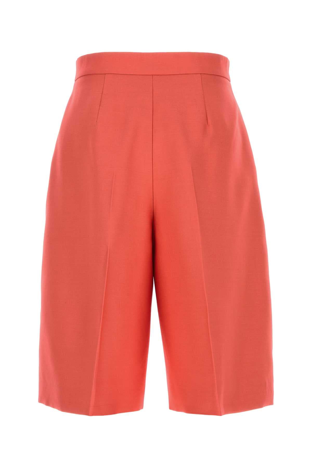 Coral wool blend bermuda shorts - мініатюра 2