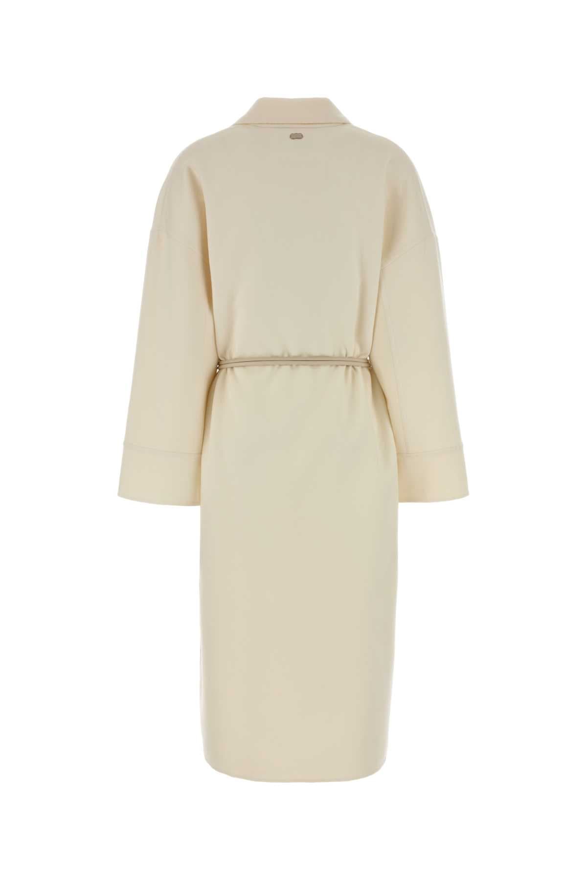Ivory wool blend coat - мініатюра 2
