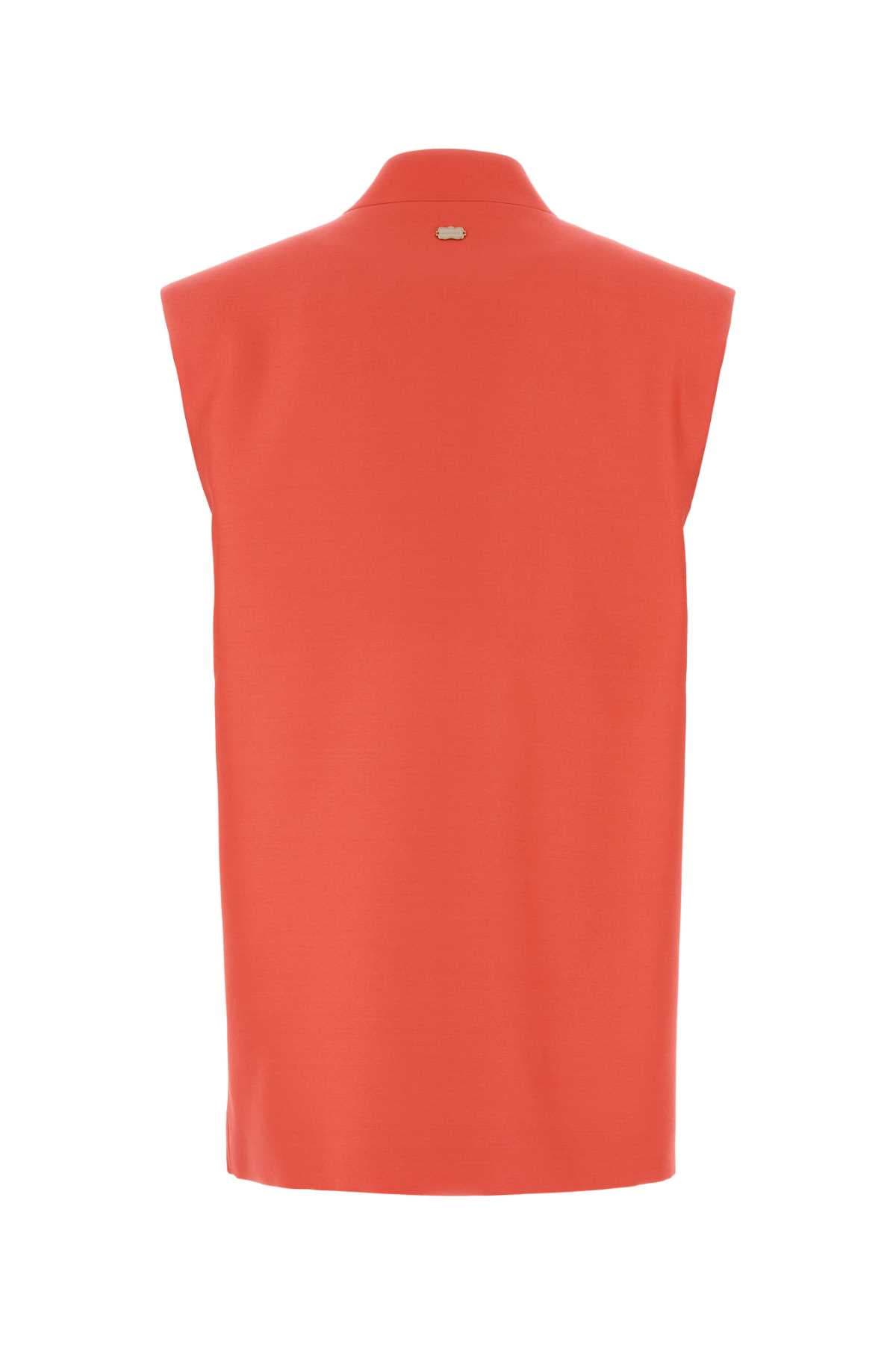 Coral wool blend vest - мініатюра 2