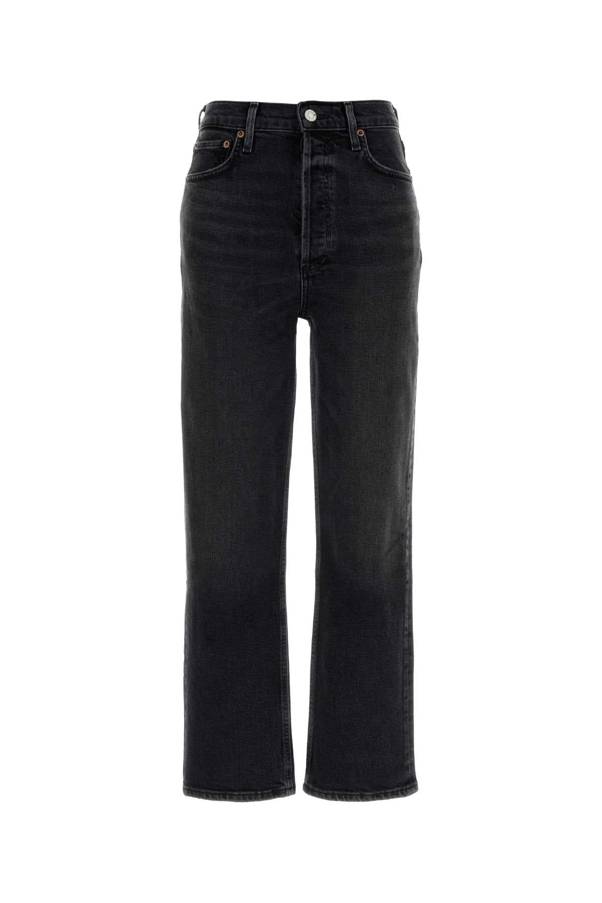 Black stretch denim jeans