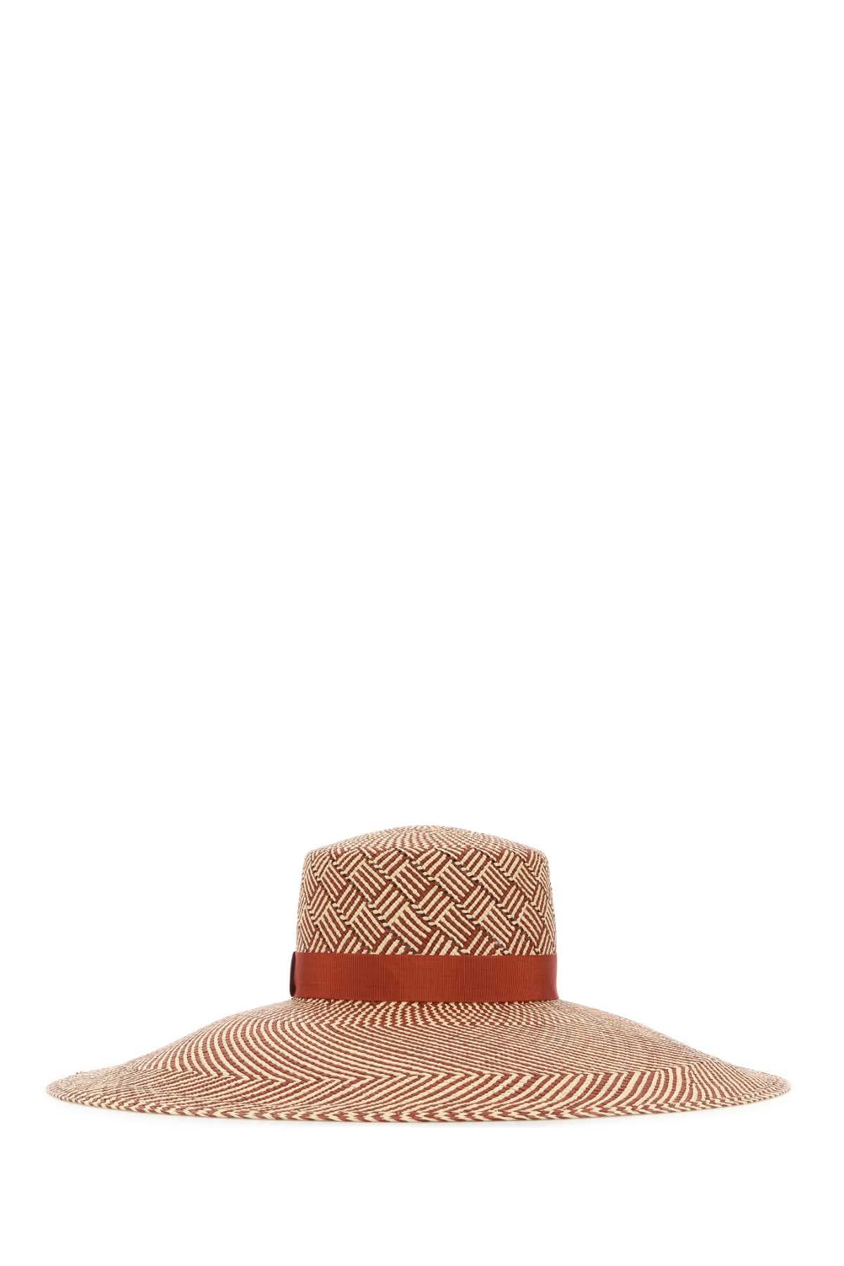 Two-tone straw hat