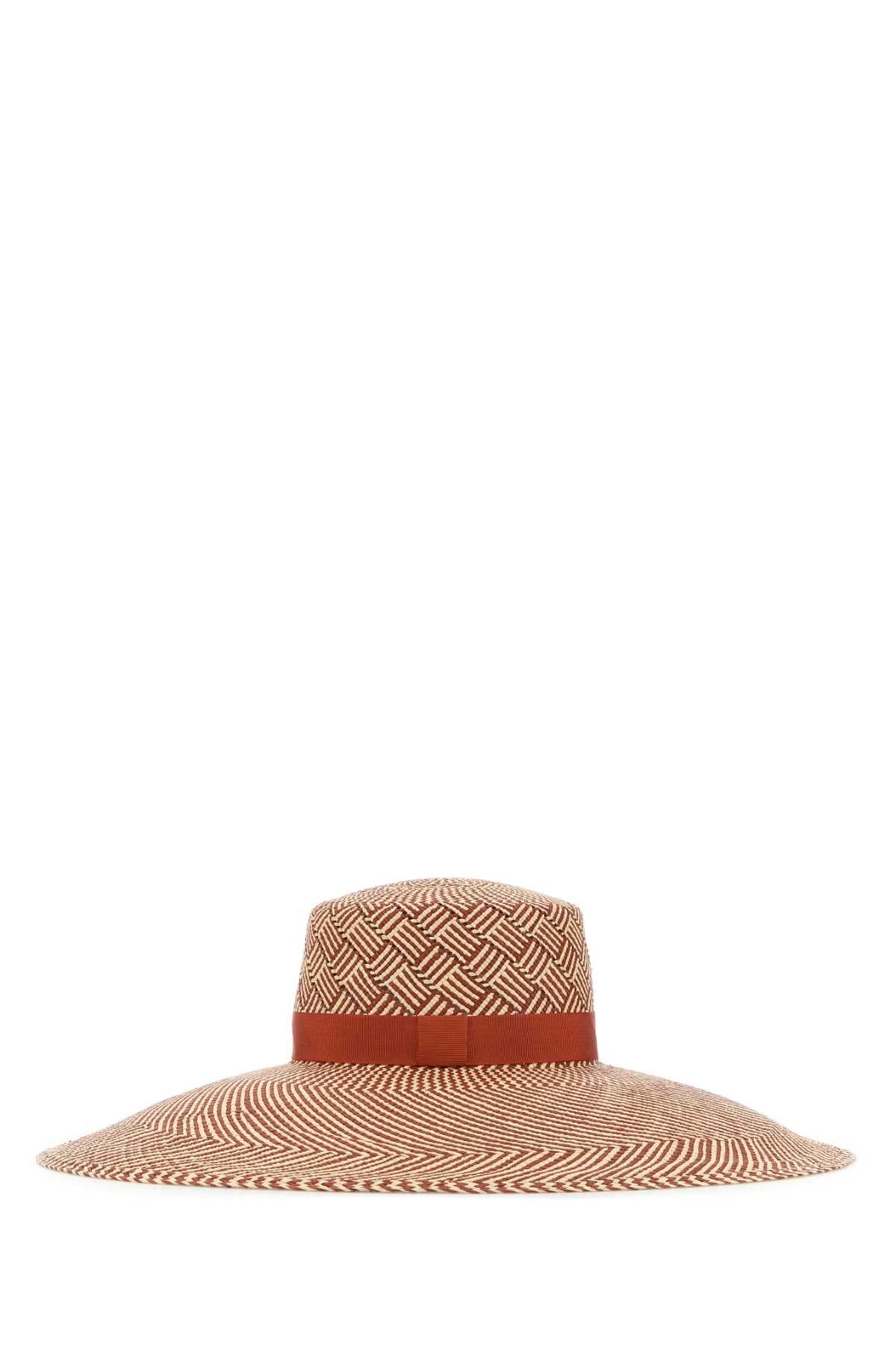 Two-tone straw hat - мініатюра 2