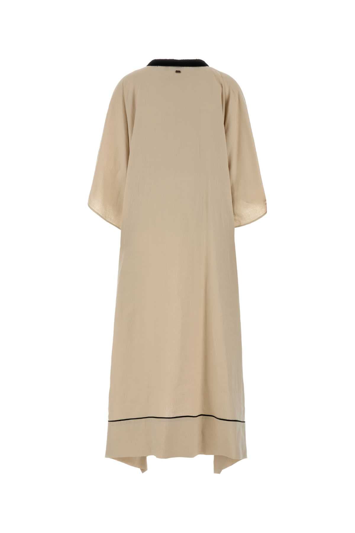 Beige linen kaftan - мініатюра 2