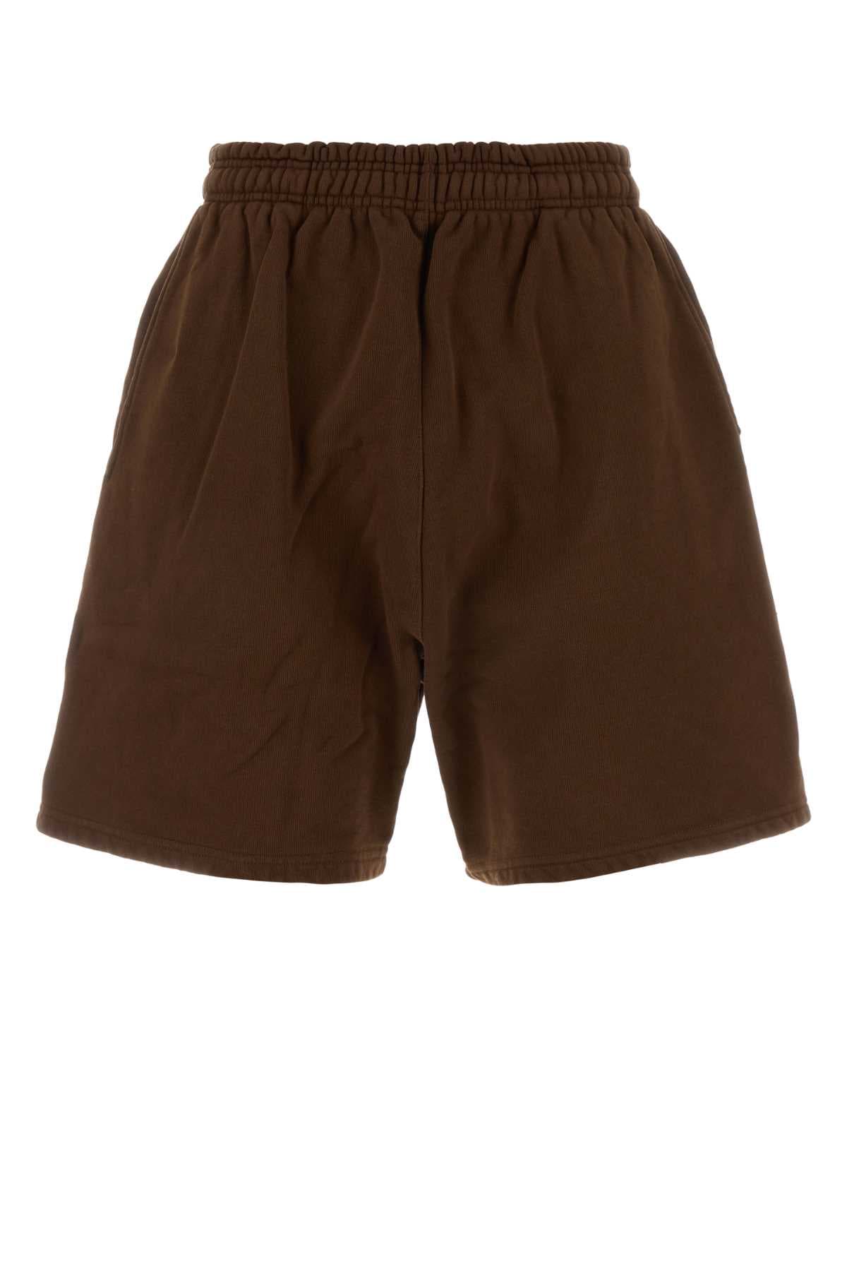Chocolate cotton bermuda shorts