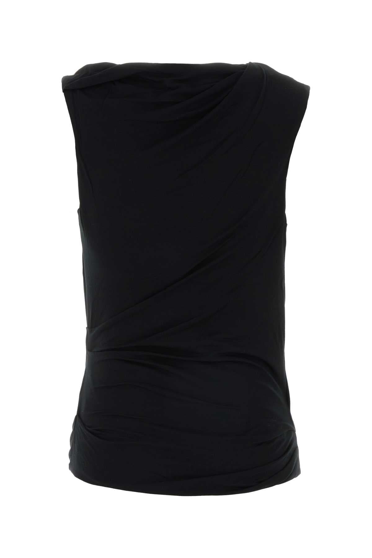 Black stretch jersey top - мініатюра 2