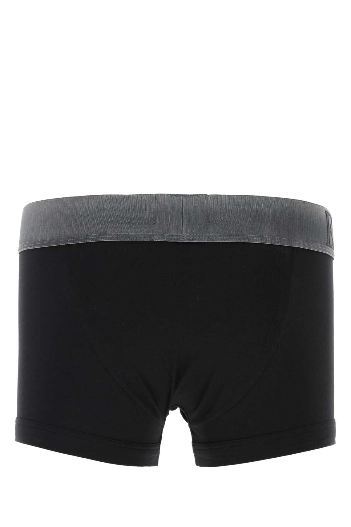 Black stretch cotton boxer - мініатюра 2
