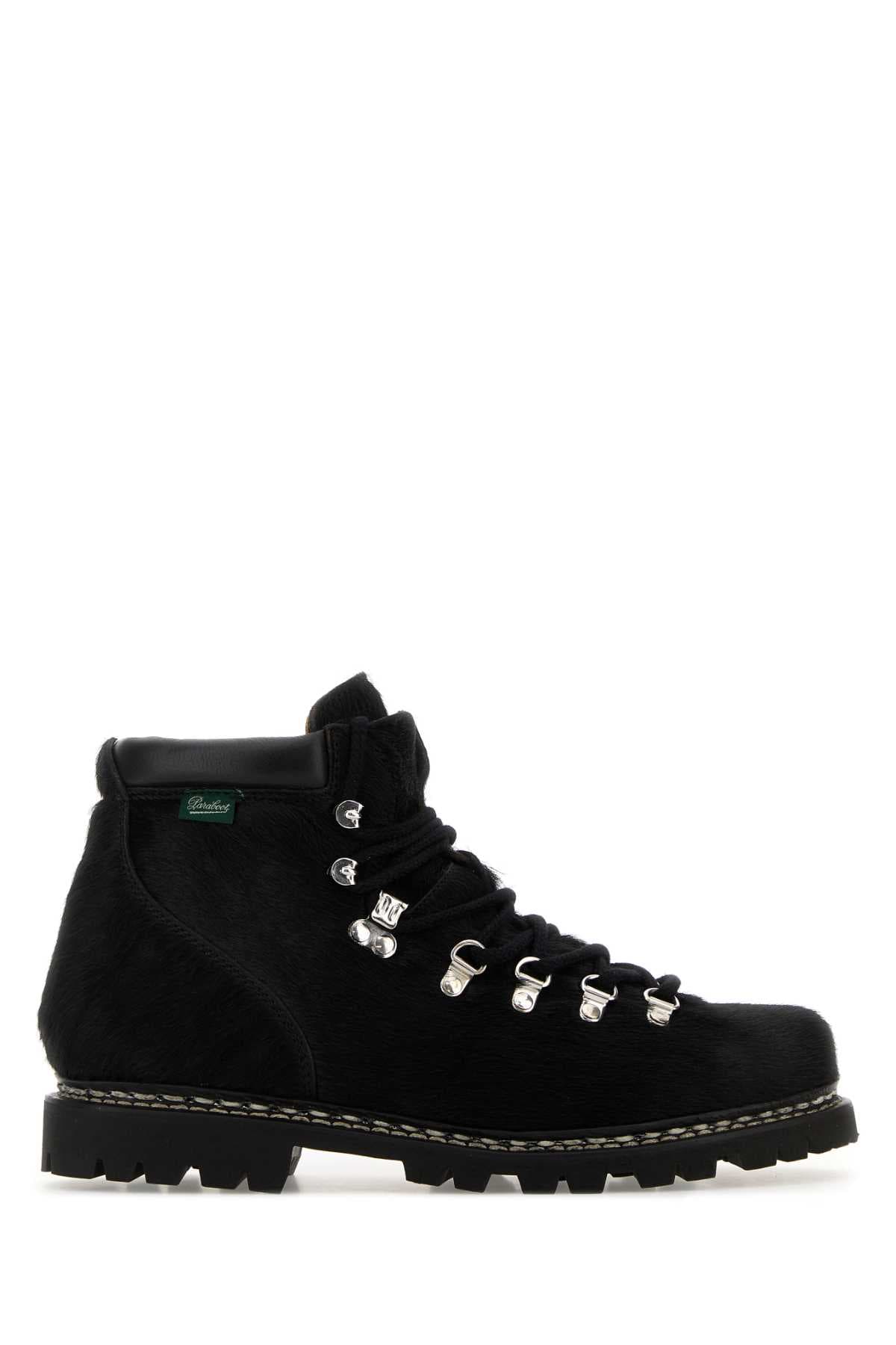 Black calf hair Junya Watanabe x Paraboot ankle boots