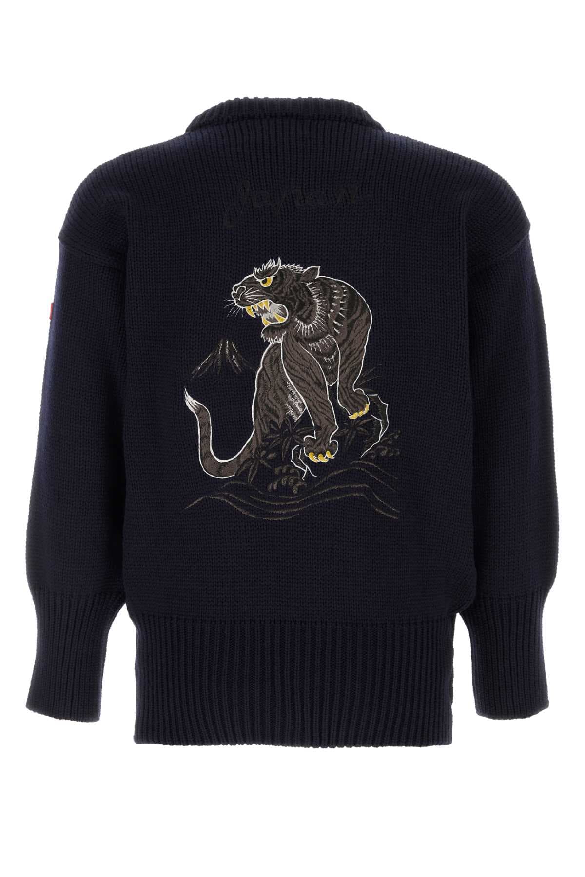 Midnight blue wool sweater - мініатюра 2