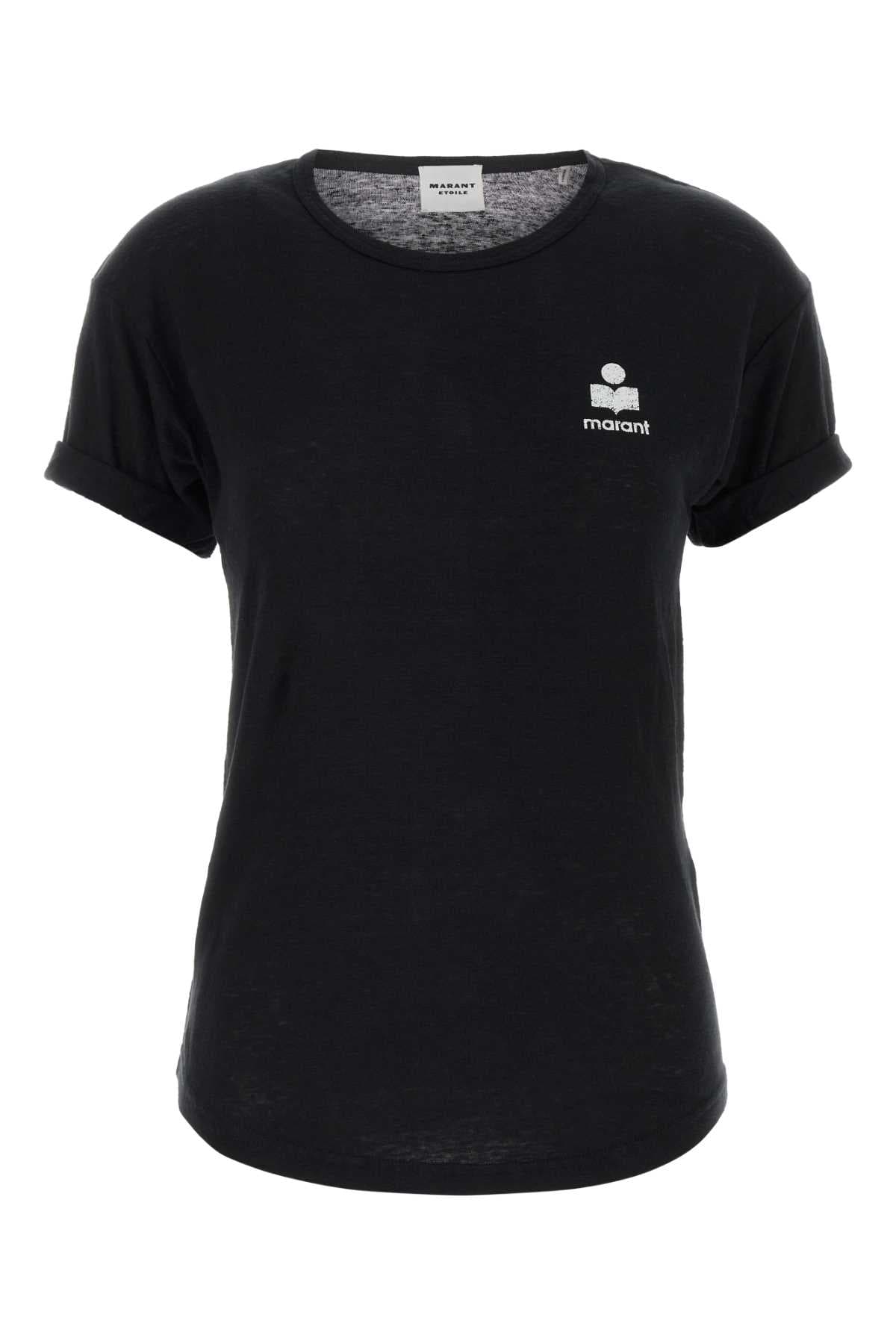 Black linen Koldia t-shirt