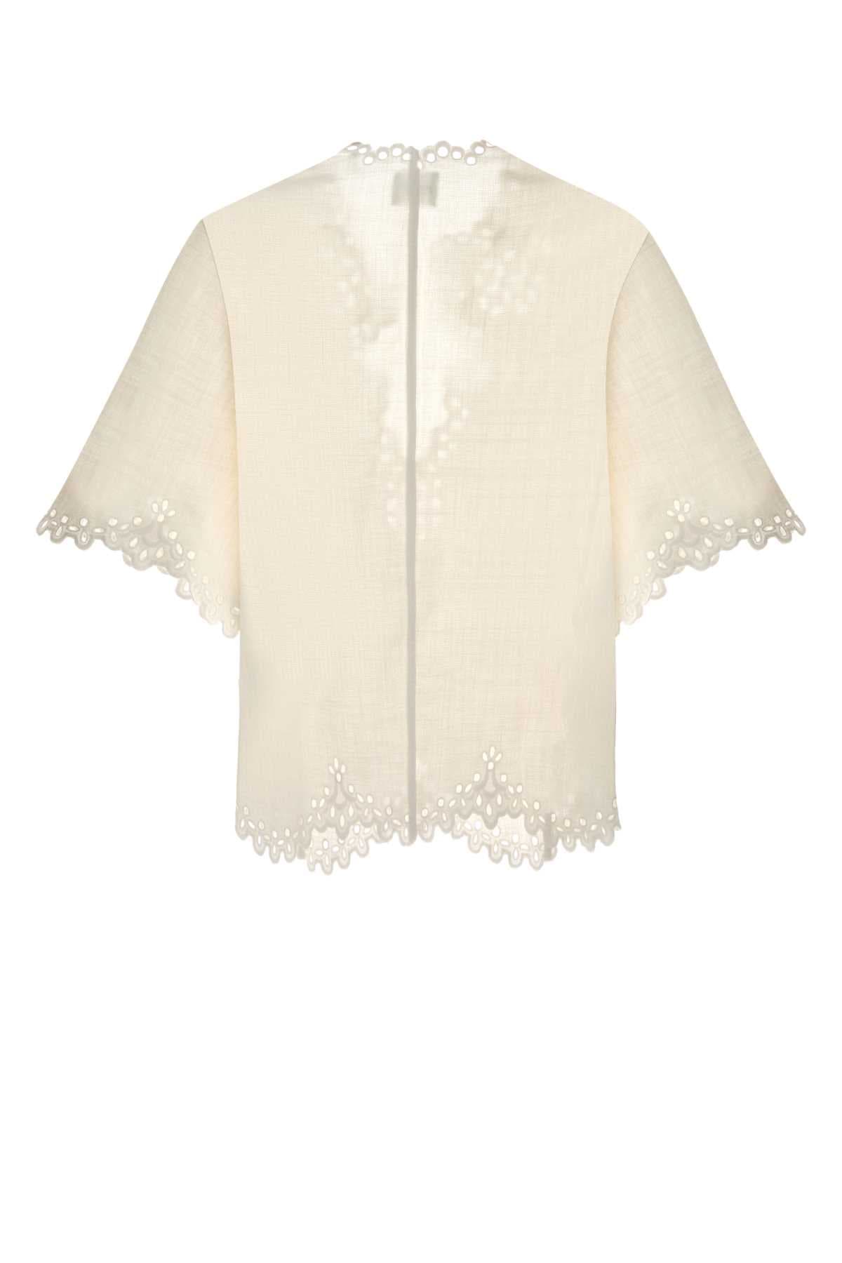 White cotton Shana blouse - мініатюра 2