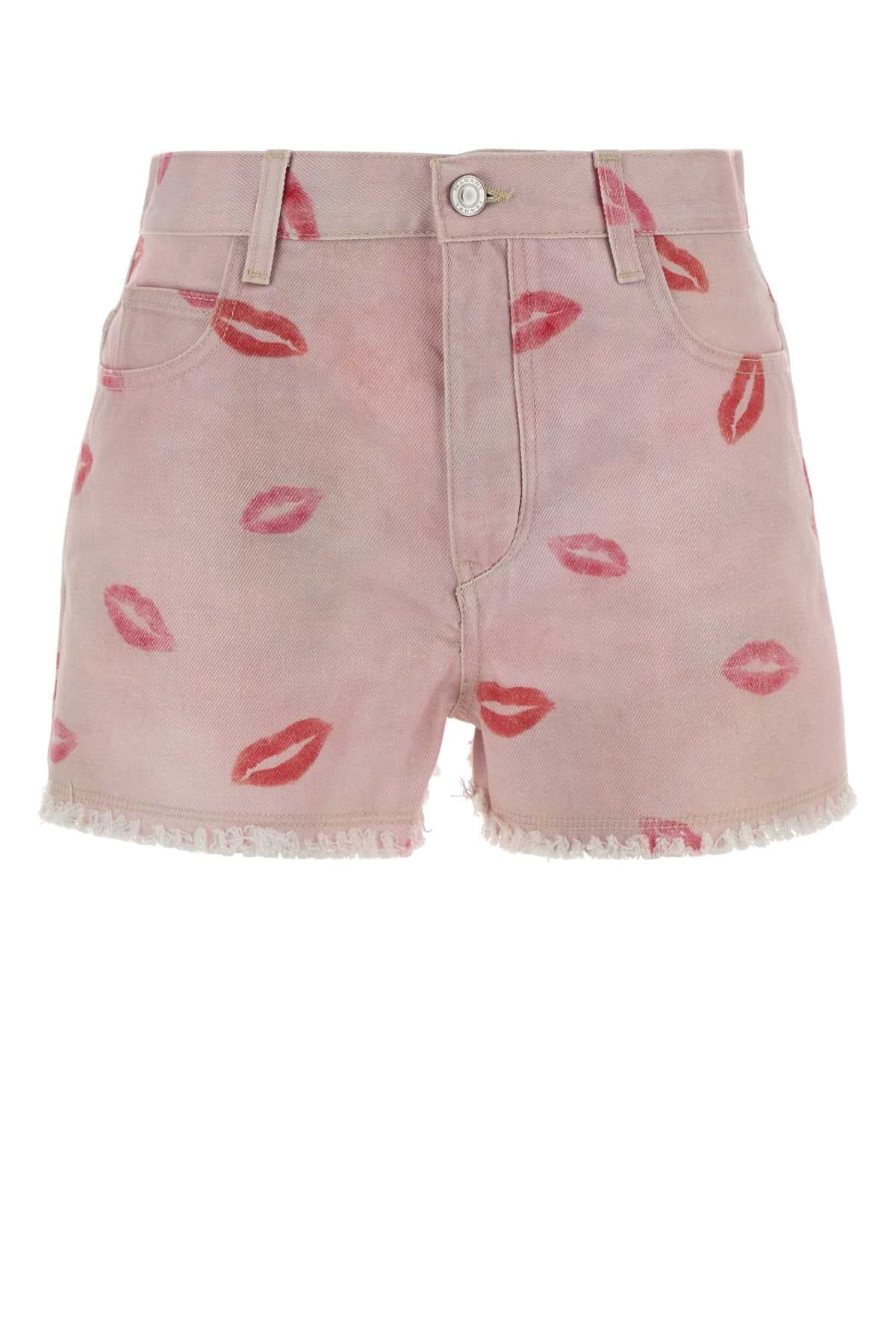 Printed denim Lesia shorts