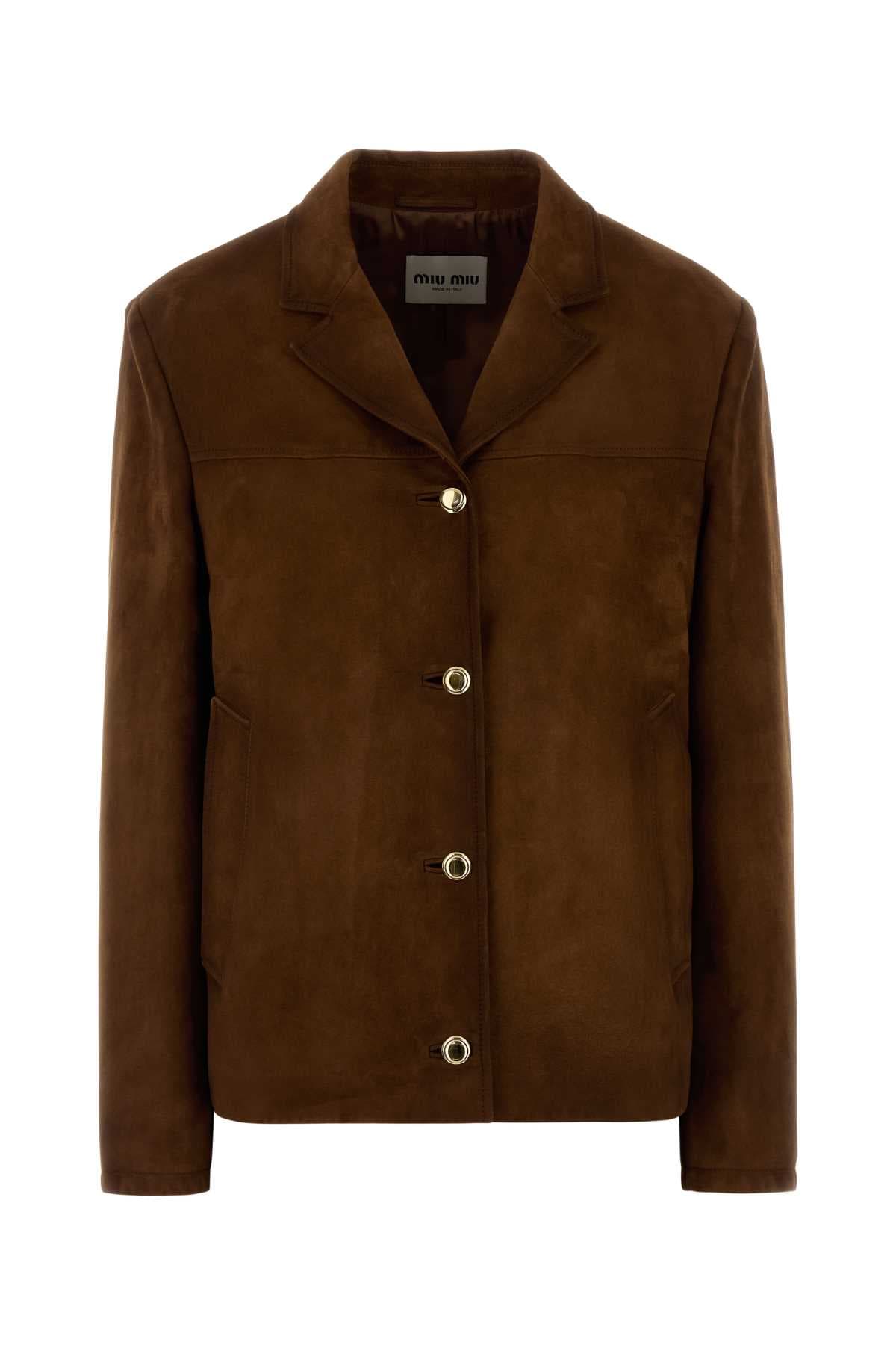 Brown suede jacket