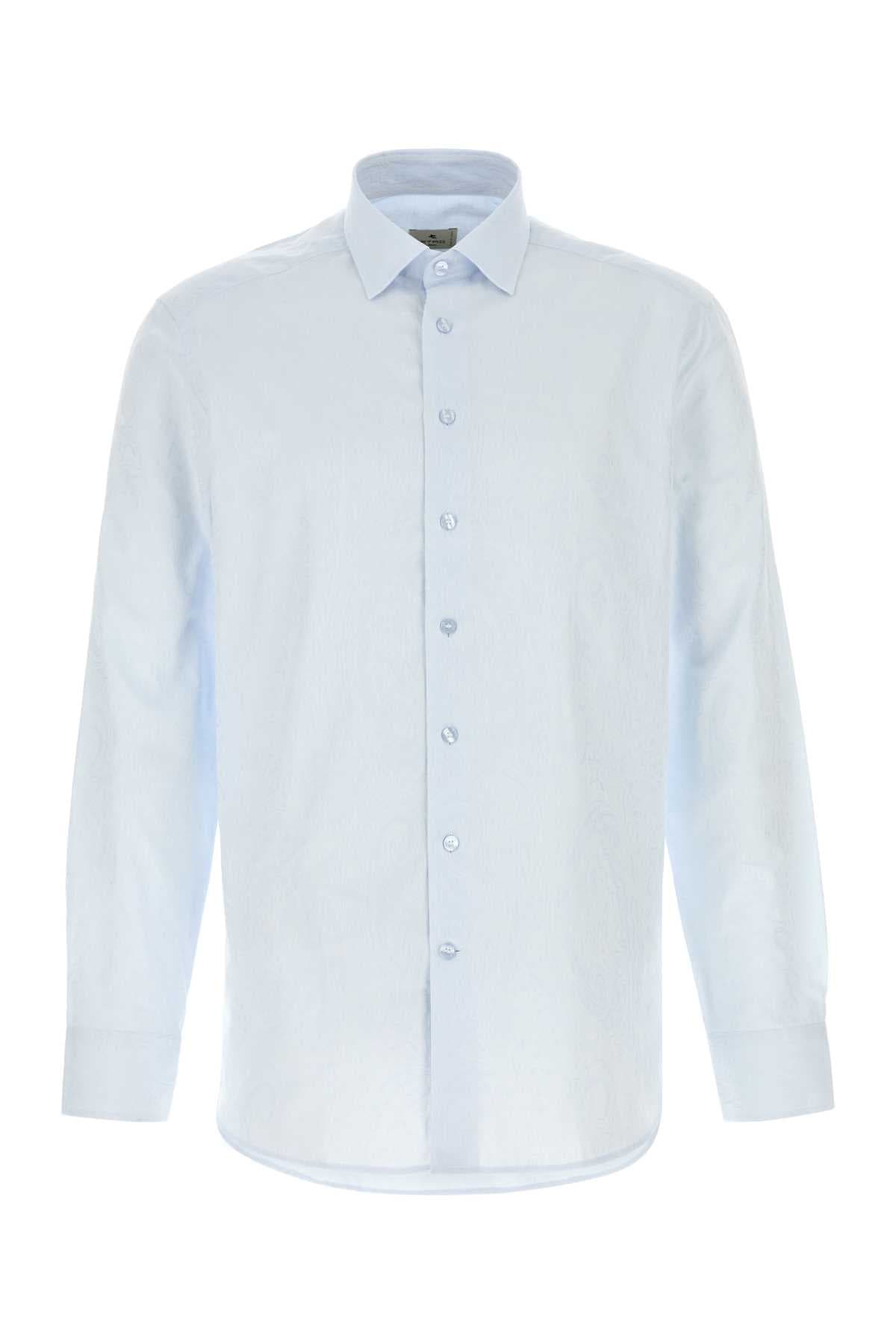 Pastel light blue cotton shirt