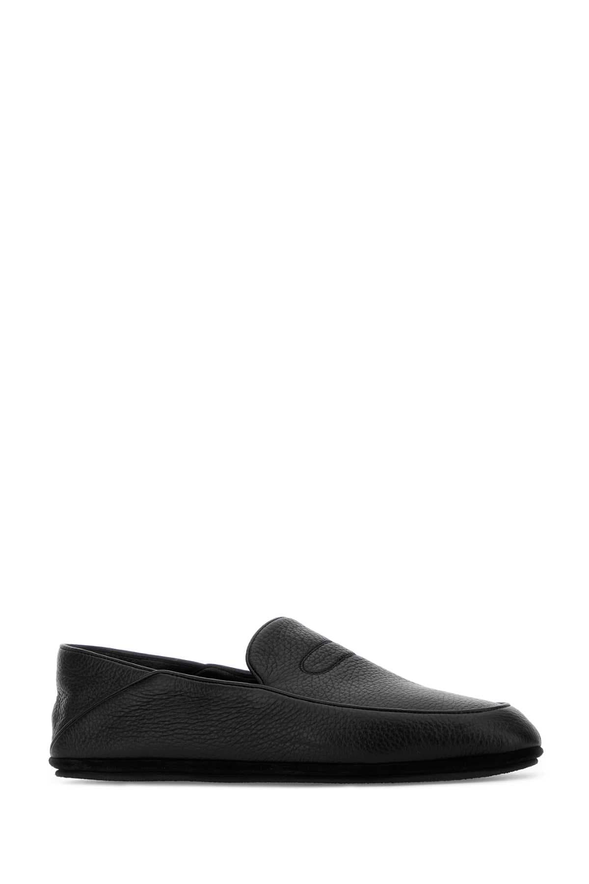 Black leather Kingston II loafers - мініатюра 2