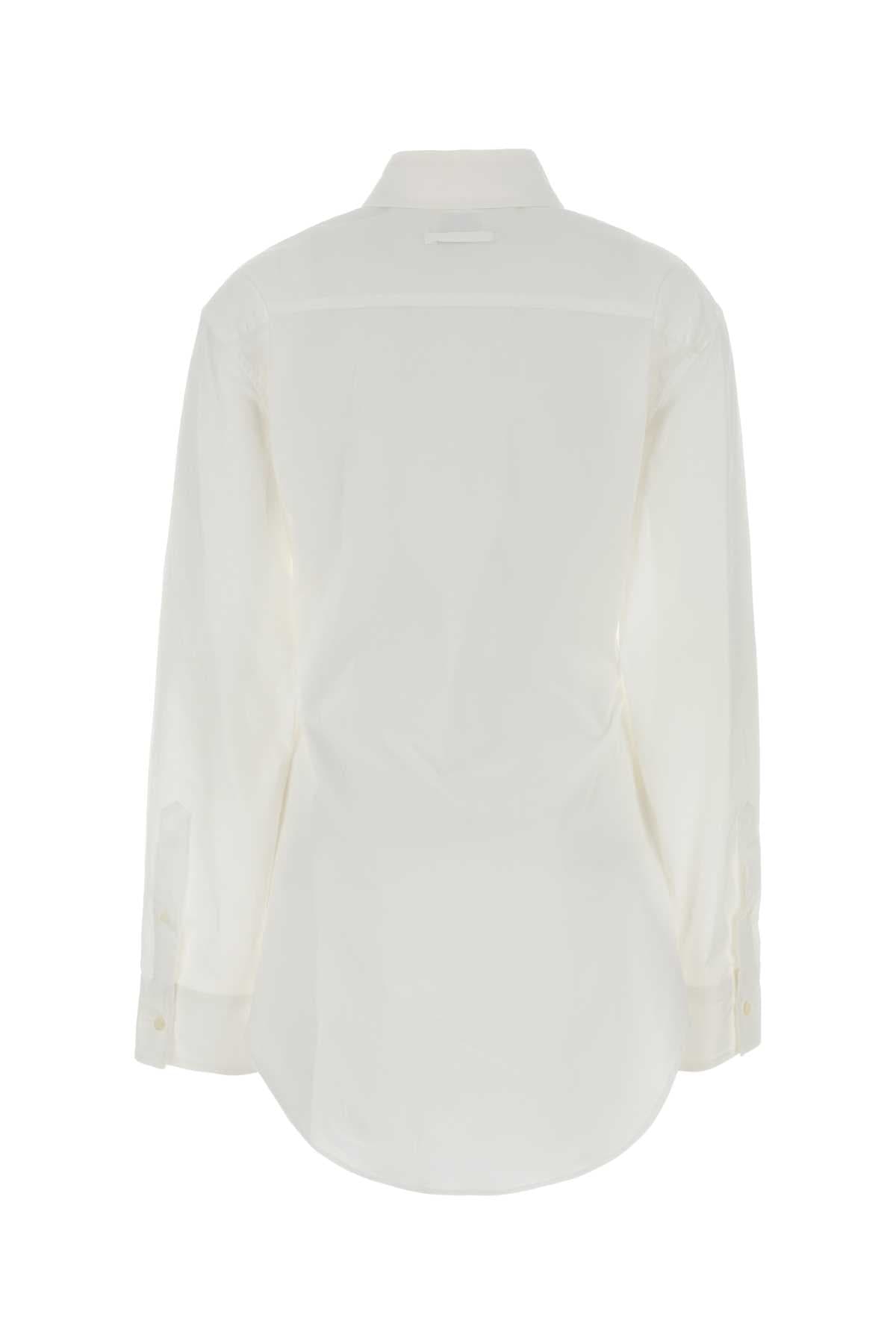 White stretch poplin shirt - мініатюра 2