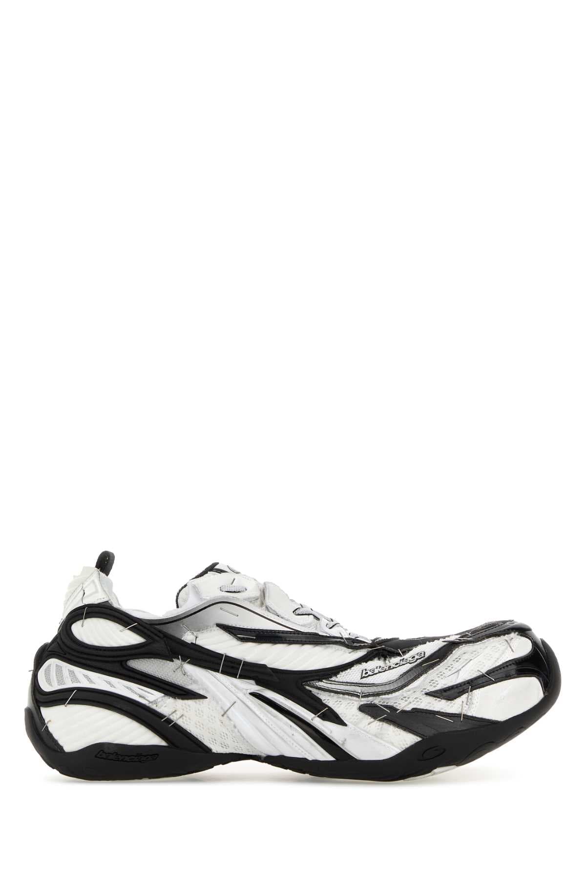 Two-tone fabric Soleless sneakers