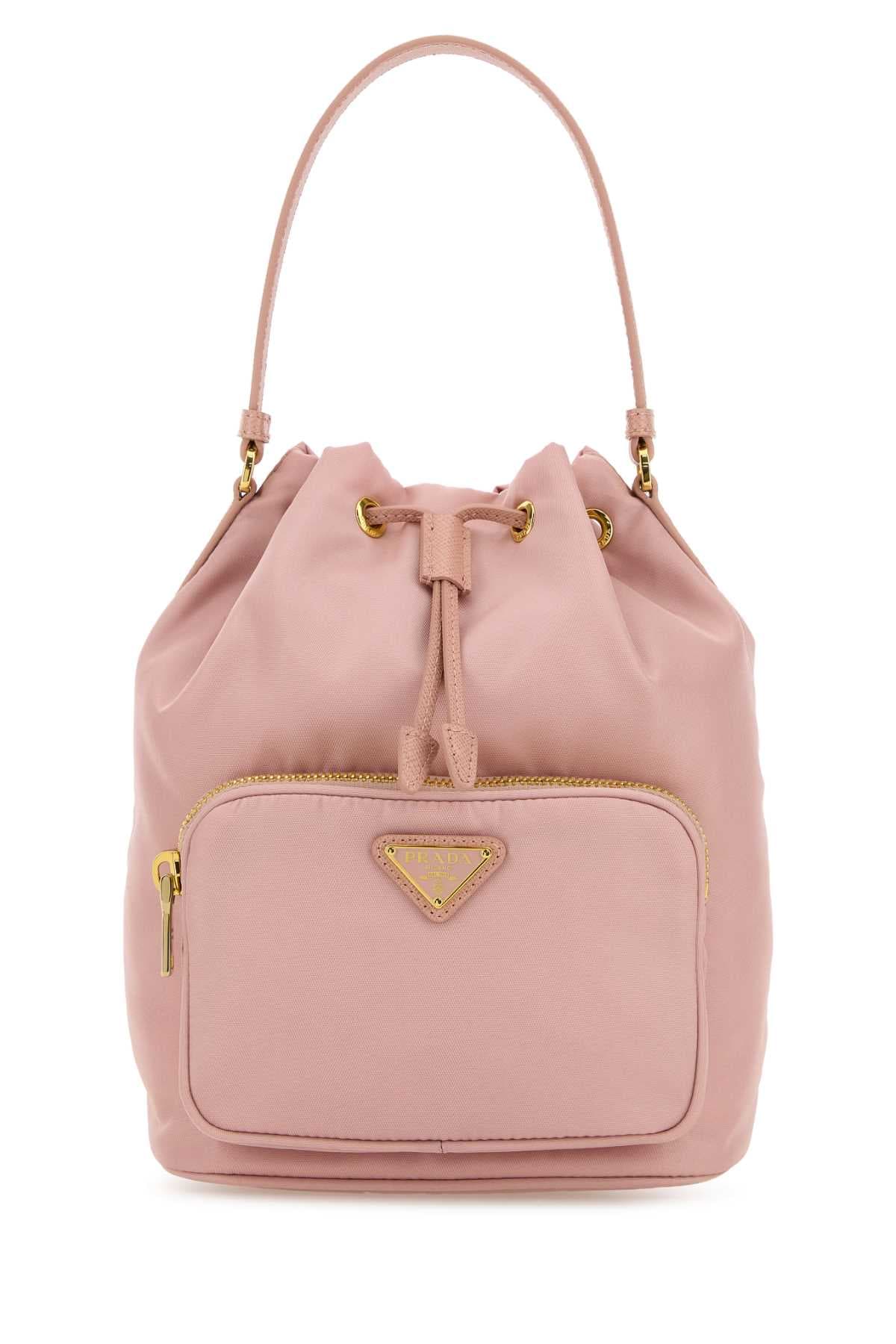Pink Re-Nylon Duet bucket bag