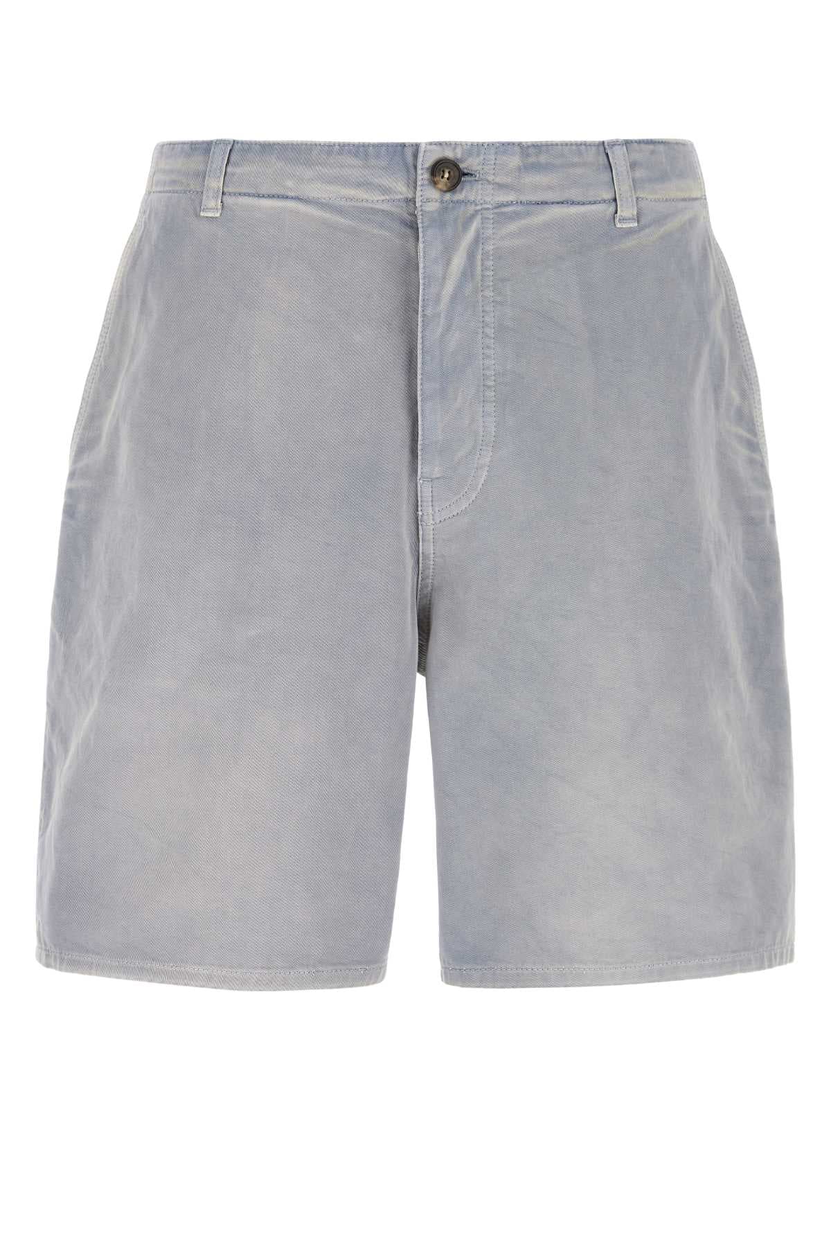 Powder blue gabardine bermuda shorts