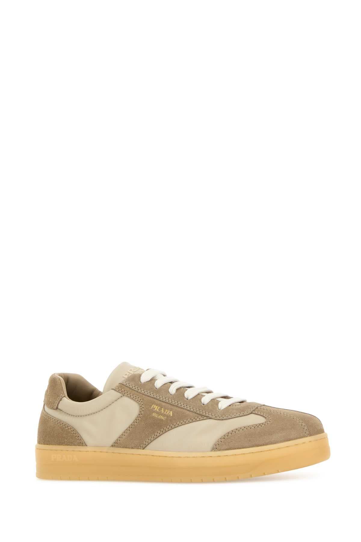 Beige suede e Re-Nylon sneakers - мініатюра 2