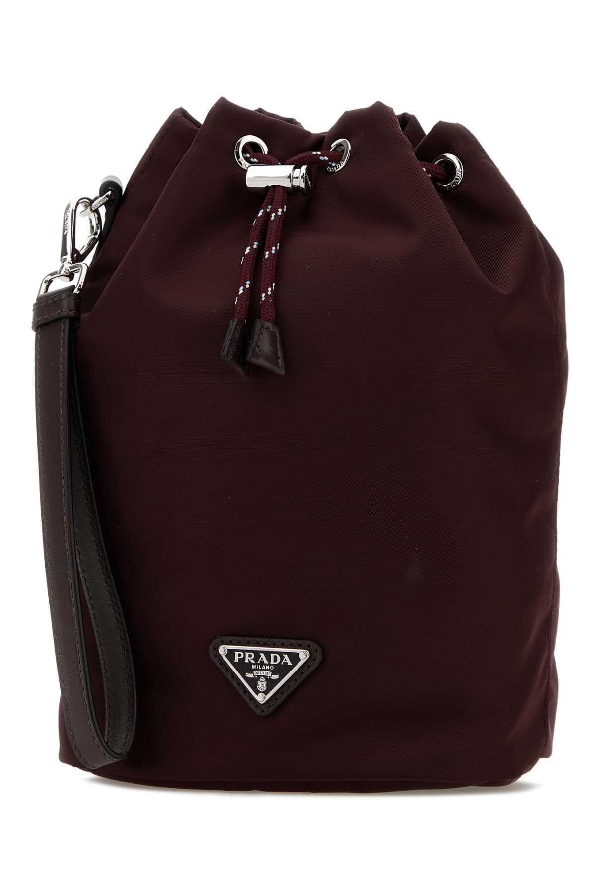 Burgundy fabric clutch - мініатюра 2