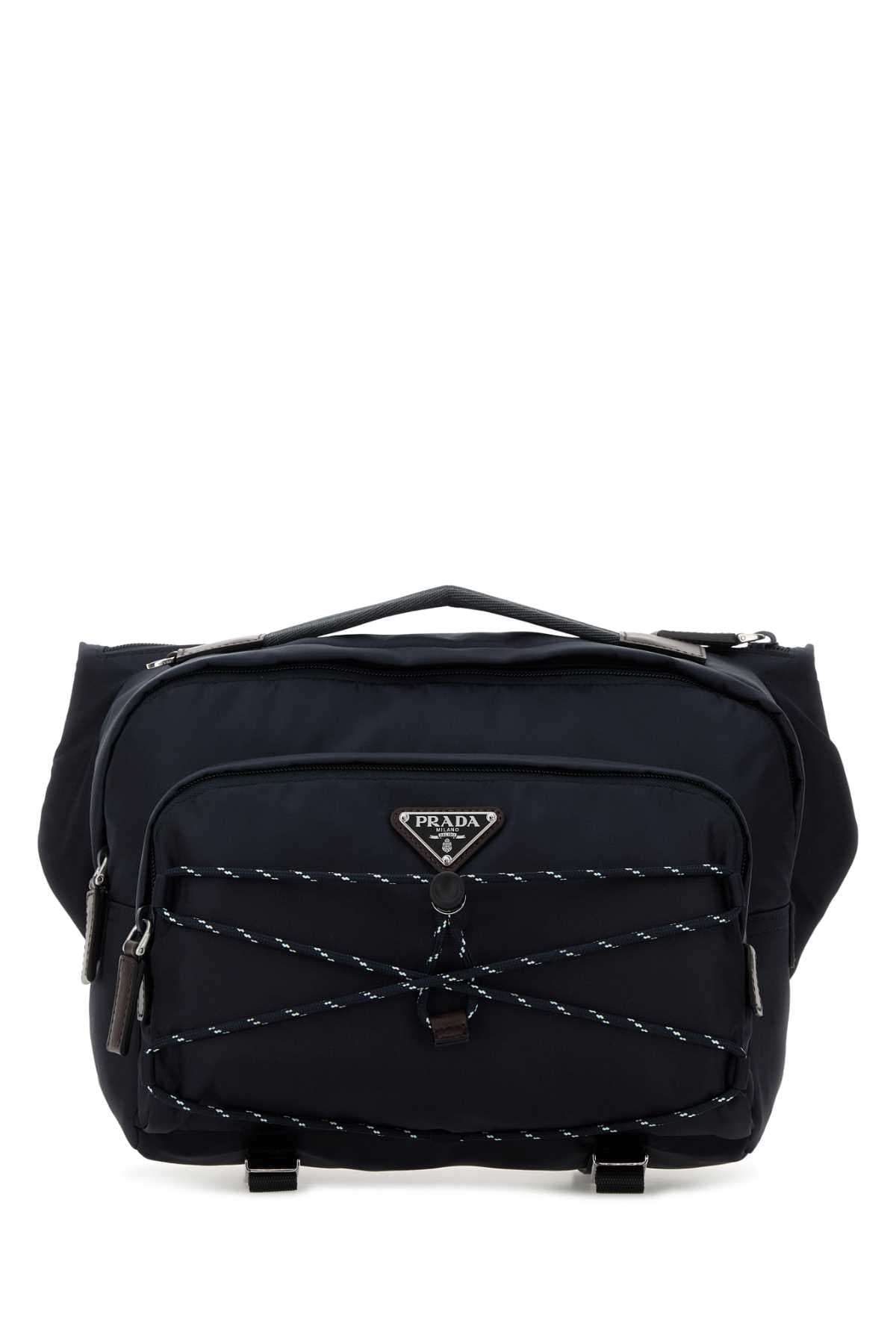 Dark blue Re-Nylon Prada Speedrock belt bag