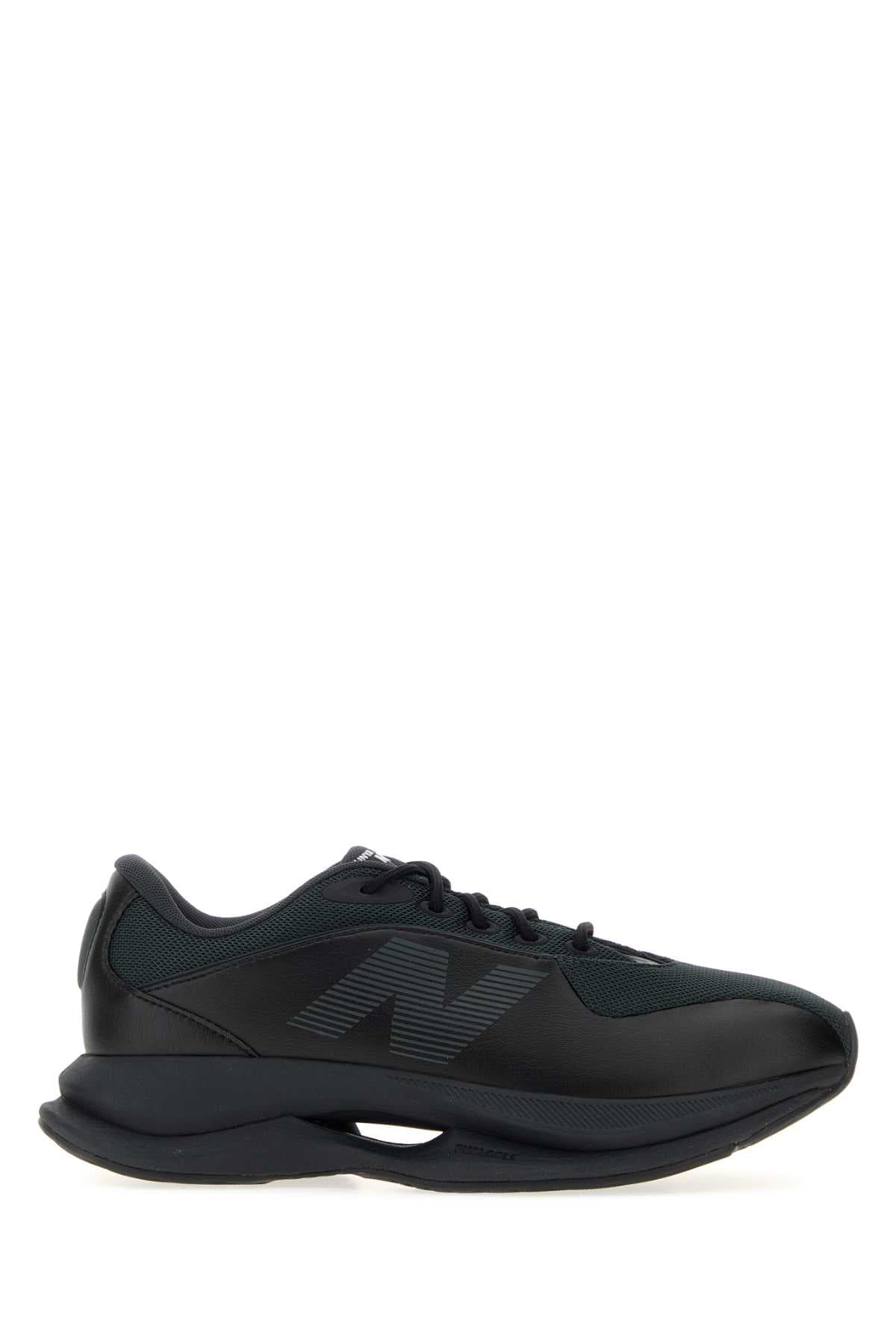 Black synthetic leather and fabric Junya Watanabe MAN x New Balance sneakers