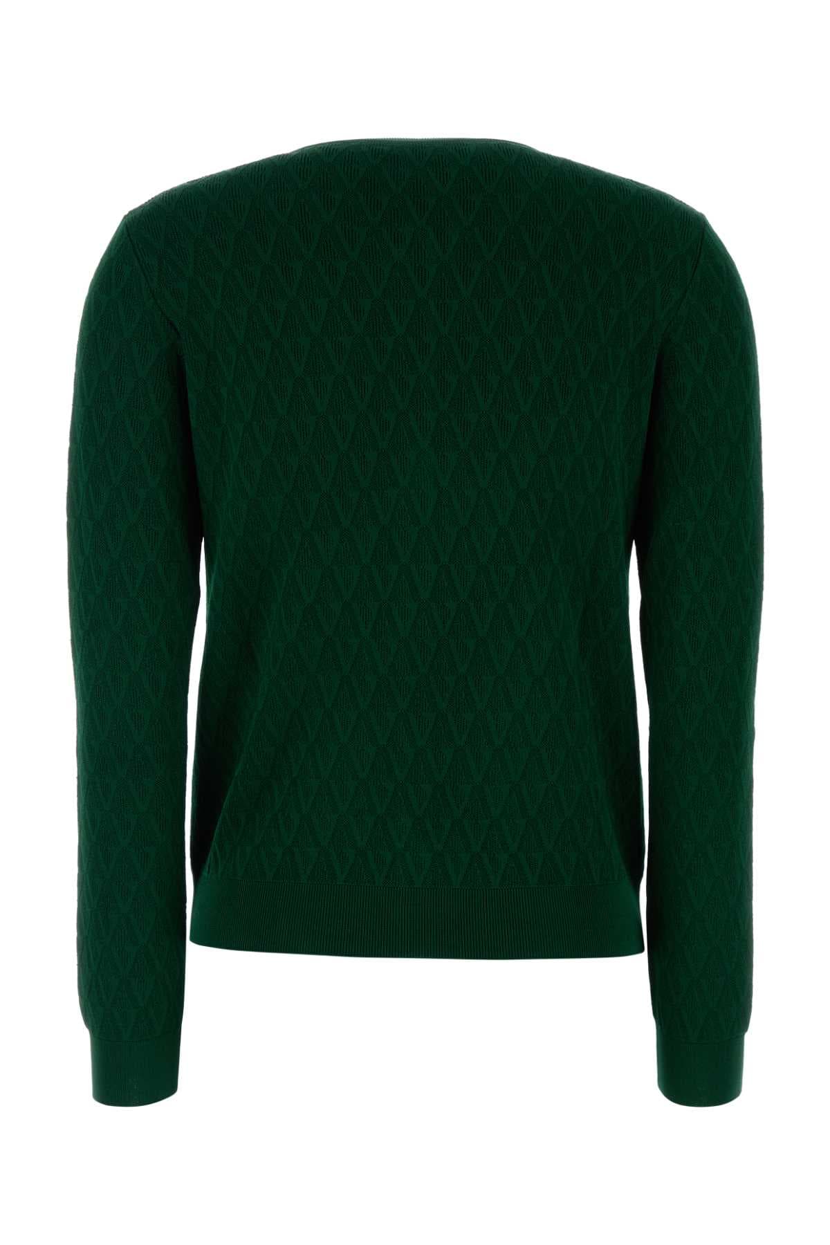 Green stretch viscose blend cardigan - мініатюра 2