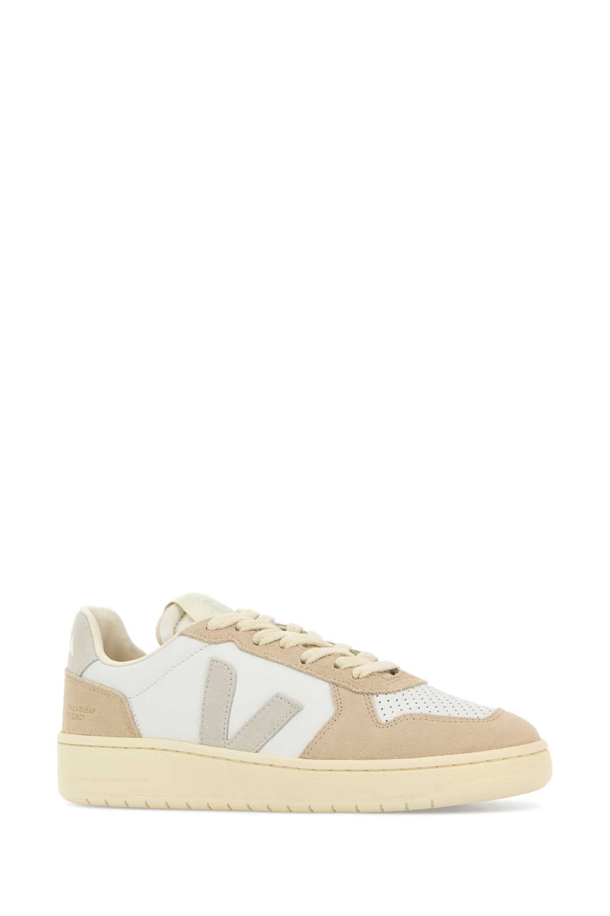 Two-tone leather and suede V-82 sneakers - мініатюра 2