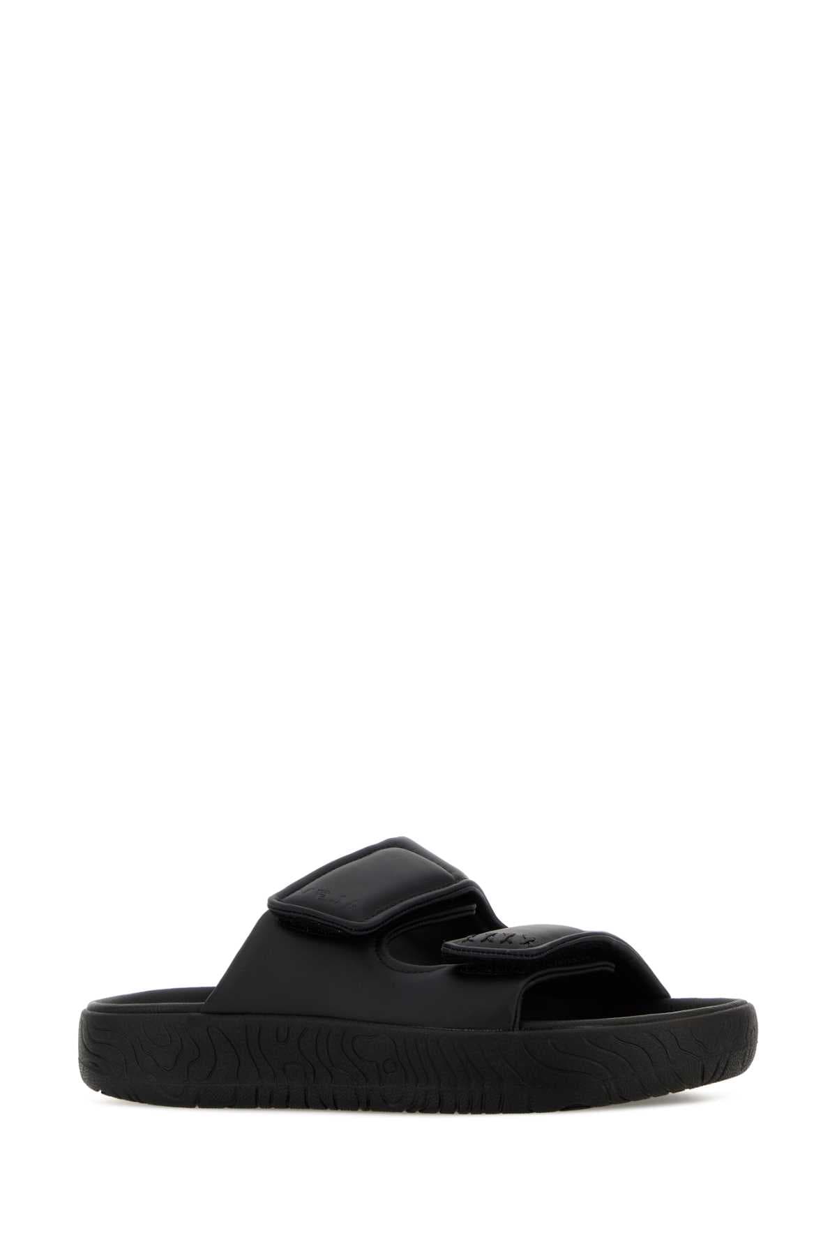 Black leather Etna slippers - мініатюра 2