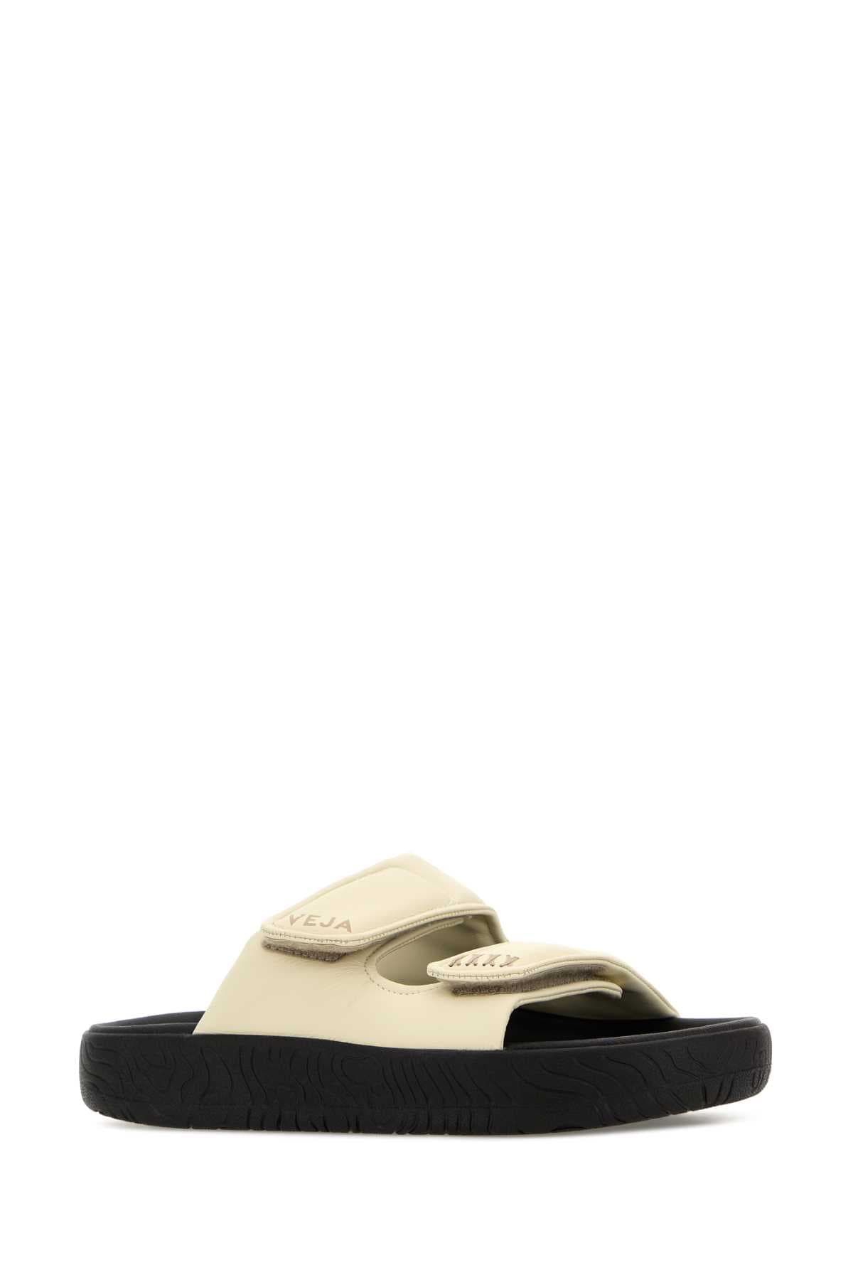 Ivory leather Etna slippers - мініатюра 2