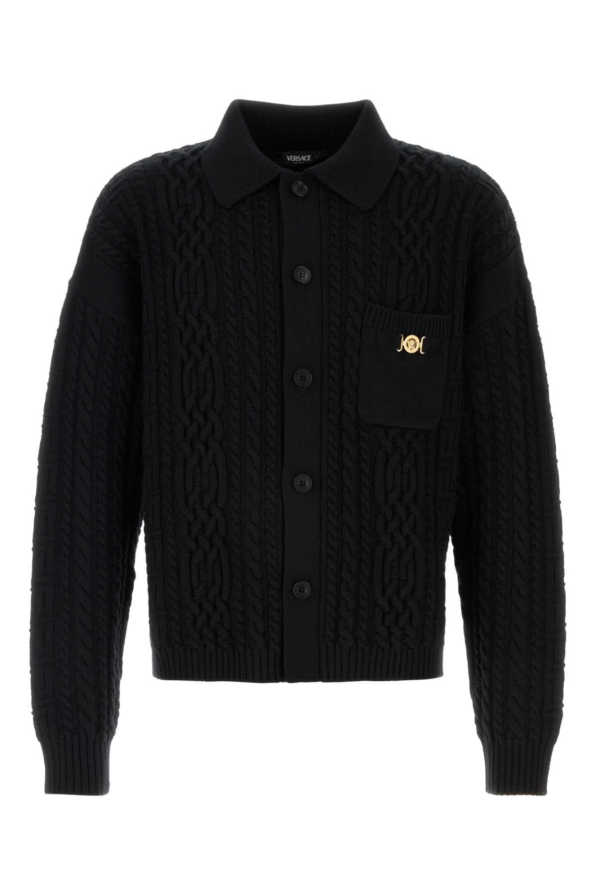 Black cardigan wool
