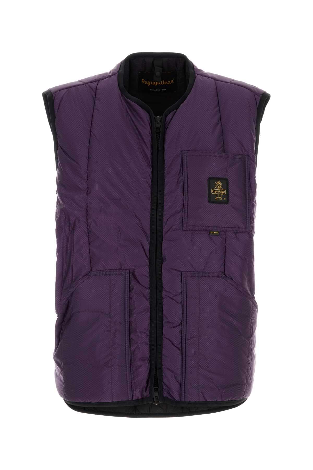 Purple nylon Twingo sleeveless jacket