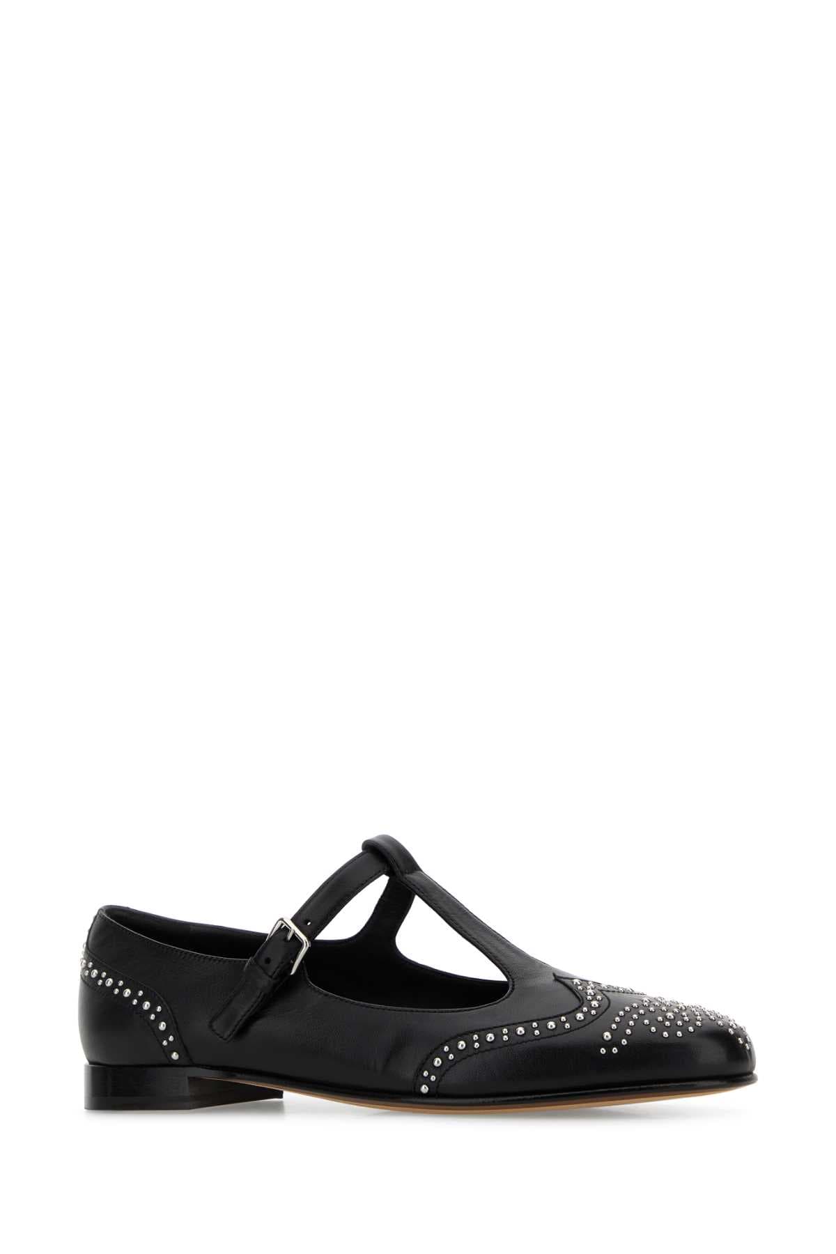 Black nappa leather Opal ballerinas - мініатюра 2