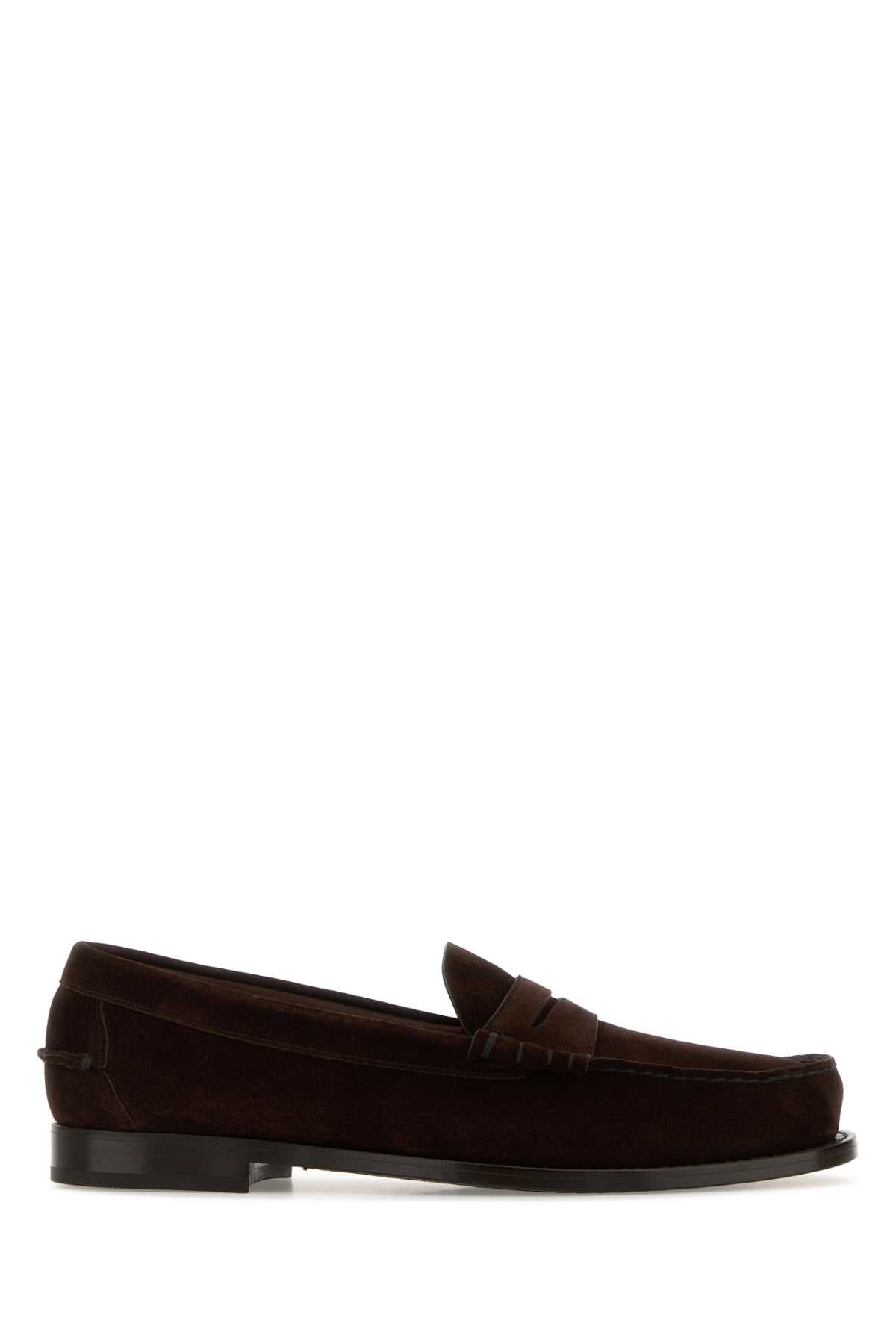 Brown suede Rowley loafers
